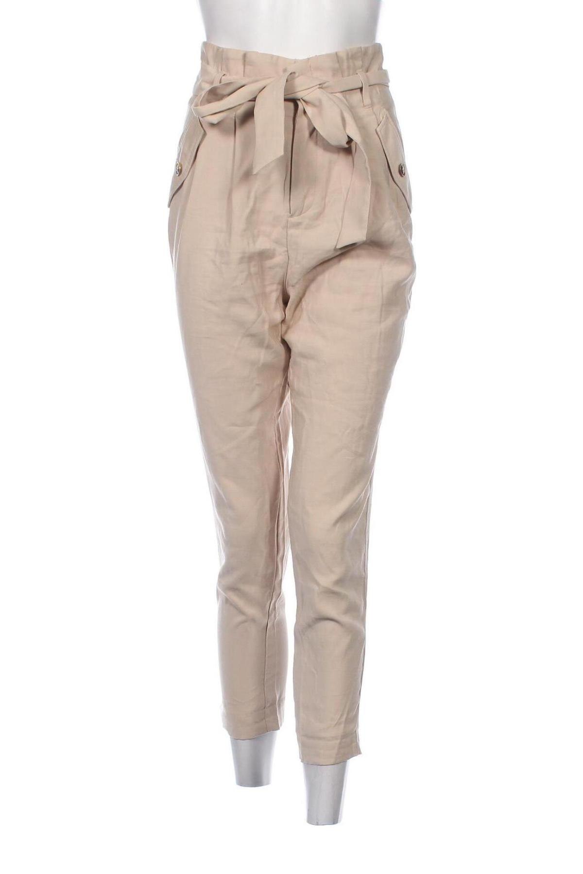 Дамски панталон H&M, Размер XS, Цвят Бежов, Цена 11,60 лв.