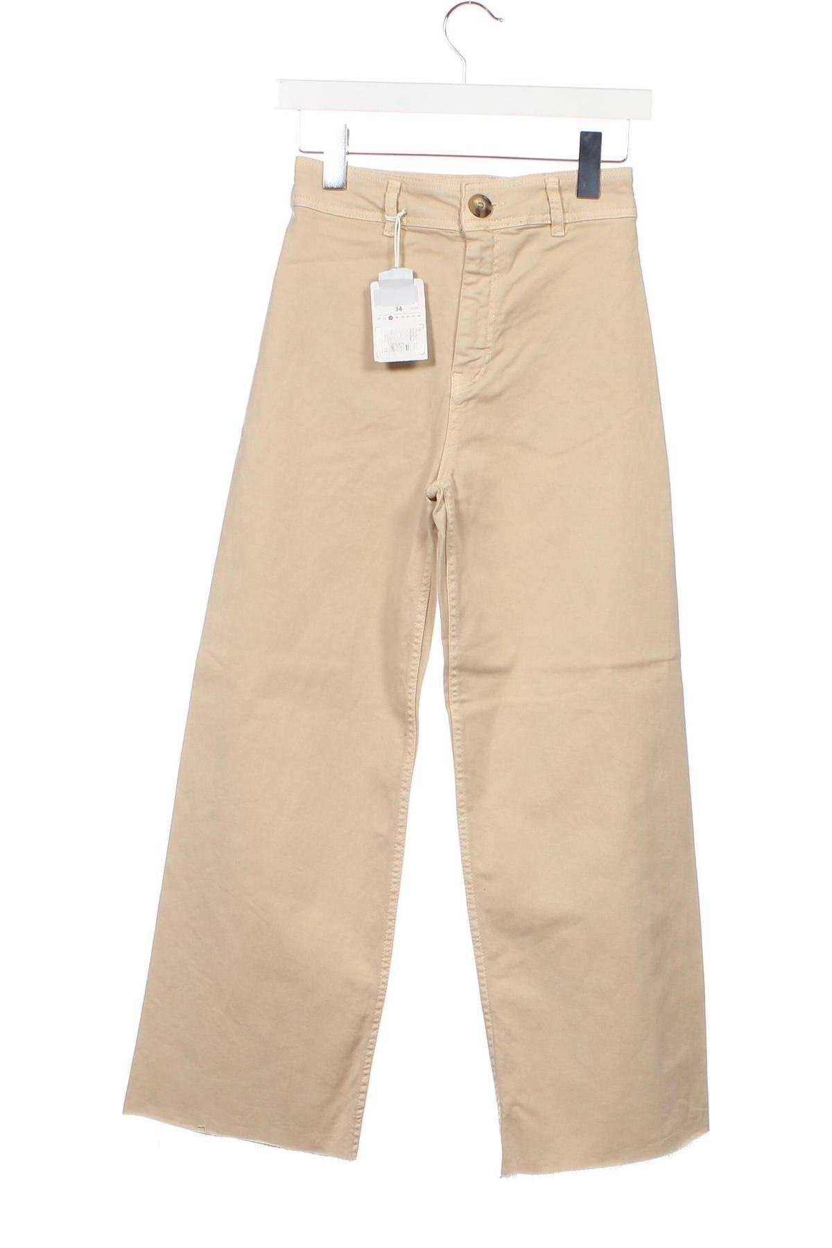 Дамски панталон Jennyfer, Размер XS, Цвят Бежов, Цена 28,98 лв.