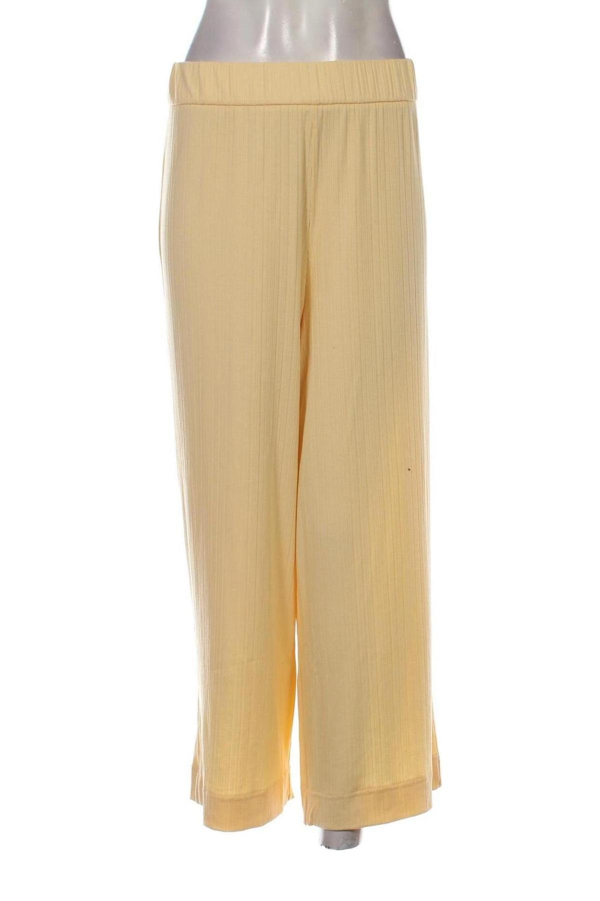 Γυναικείο παντελόνι Monki, Μέγεθος L, Χρώμα Κίτρινο, Τιμή 13,57 €