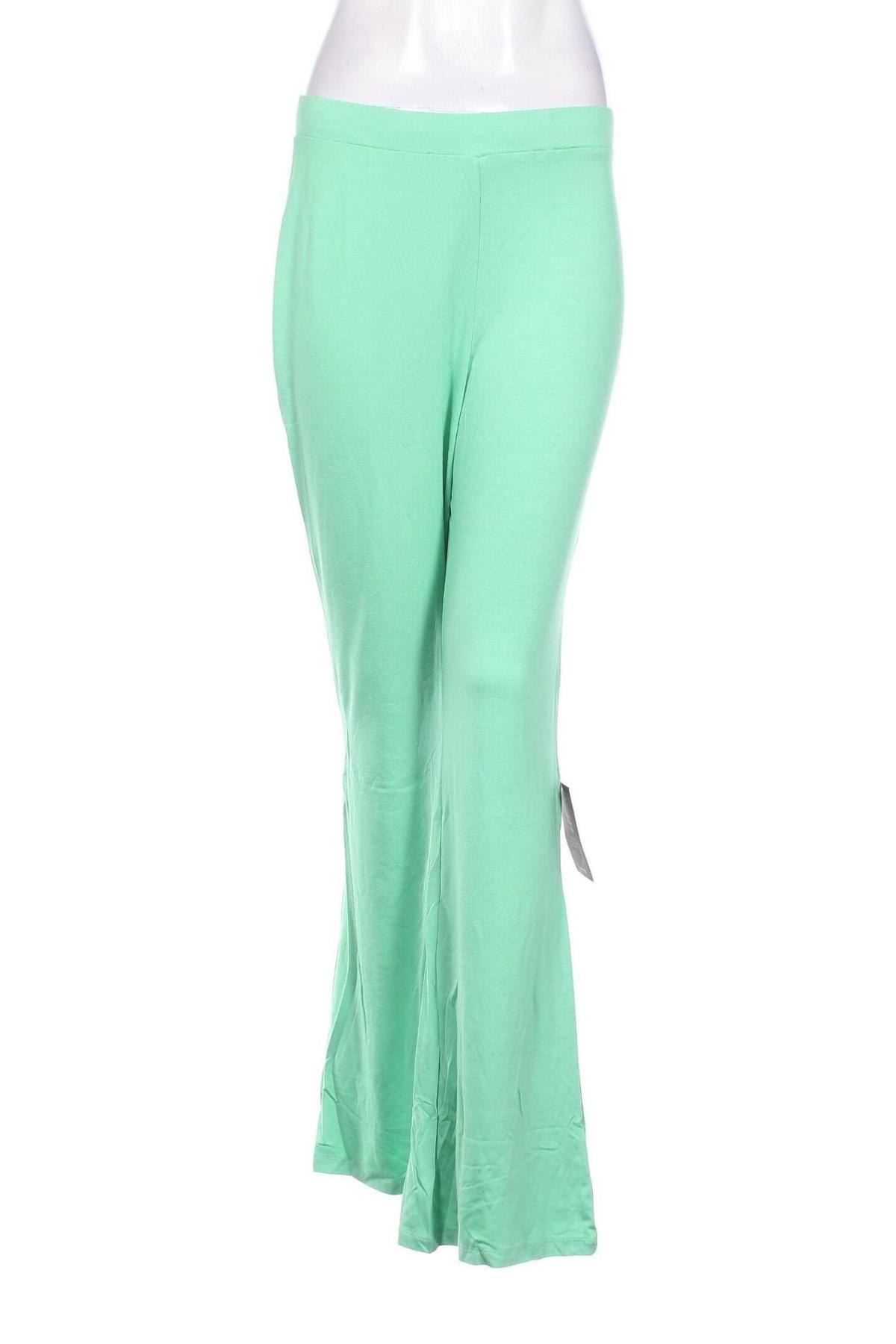 Дамски панталон NA-KD, Размер L, Цвят Зелен, Цена 13,95 лв.