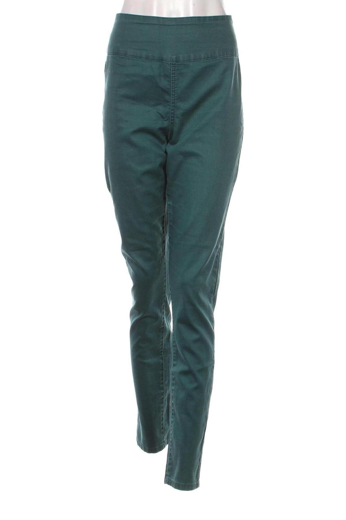 Дамски панталон Pieces, Размер L, Цвят Зелен, Цена 41,70 лв.
