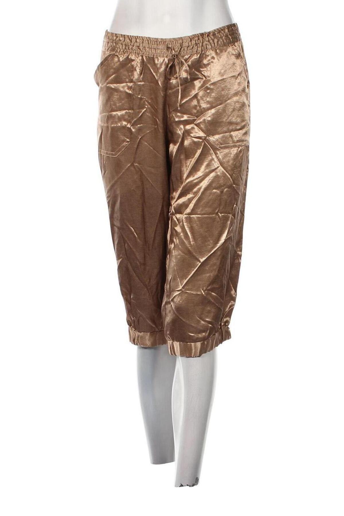 Дамски панталон Zara Trafaluc, Размер L, Цвят Бежов, Цена 34,99 лв.
