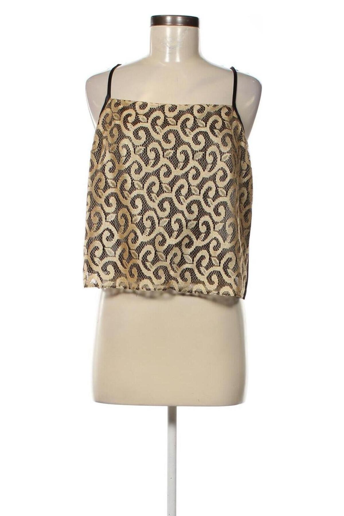 Γυναικείο αμάνικο μπλουζάκι, Μέγεθος M, Χρώμα Χρυσαφί, Τιμή 9,47 €