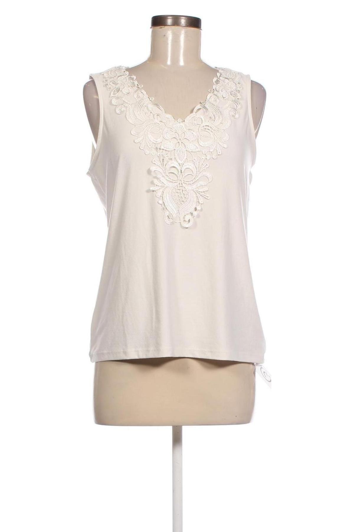 Γυναικείο αμάνικο μπλουζάκι, Μέγεθος L, Χρώμα Λευκό, Τιμή 8,00 €