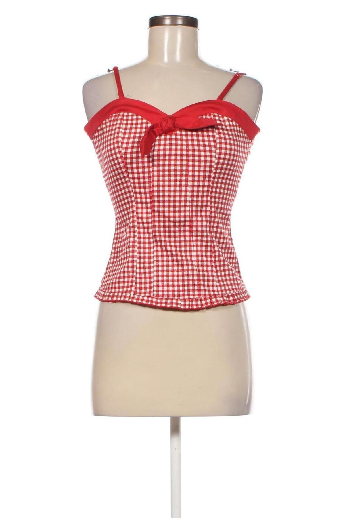 Γυναικείο αμάνικο μπλουζάκι Bershka, Μέγεθος M, Χρώμα Κόκκινο, Τιμή 7,00 €