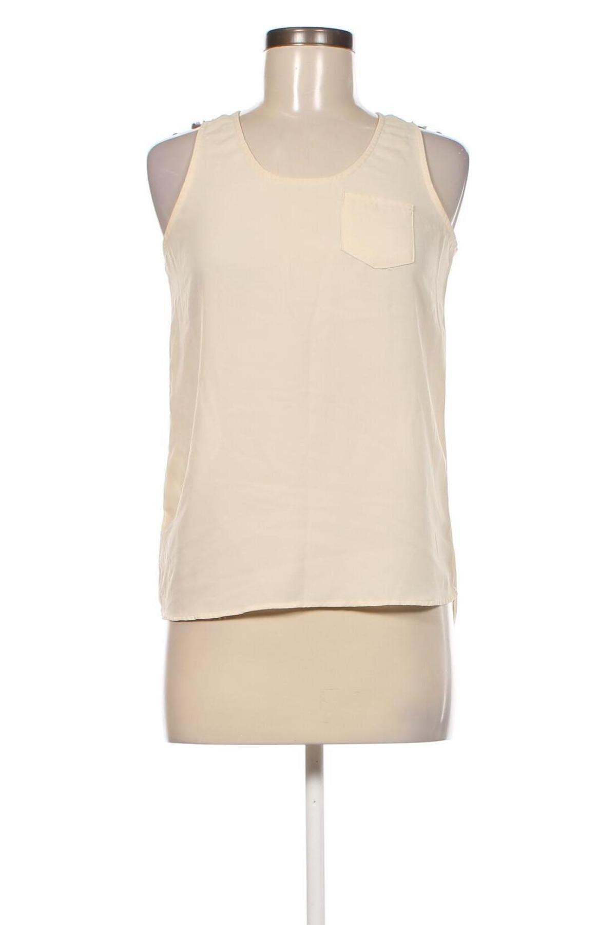 Γυναικείο αμάνικο μπλουζάκι Carmim, Μέγεθος S, Χρώμα Εκρού, Τιμή 8,02 €