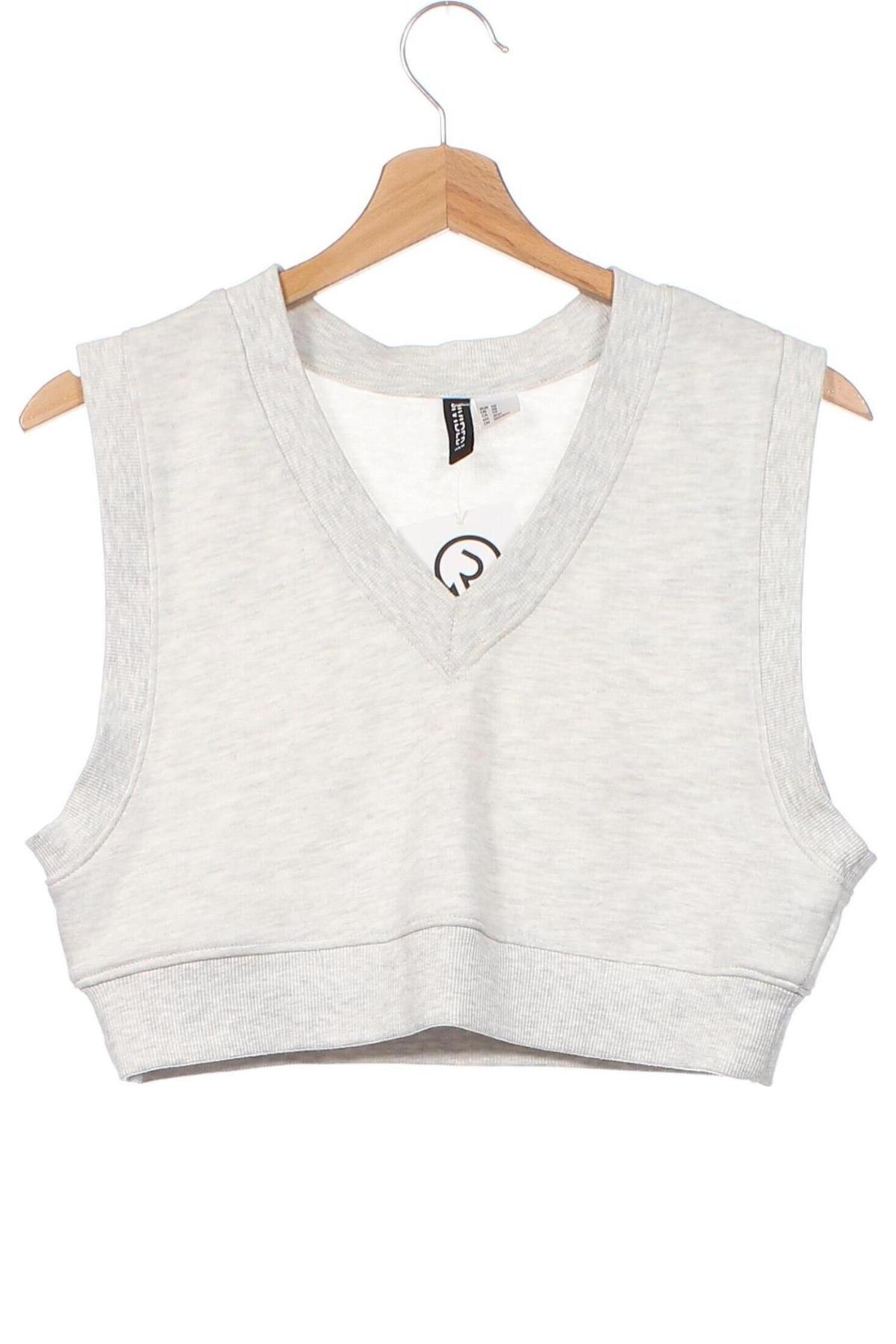Γυναικείο αμάνικο μπλουζάκι H&M Divided, Μέγεθος XS, Χρώμα Γκρί, Τιμή 2,07 €