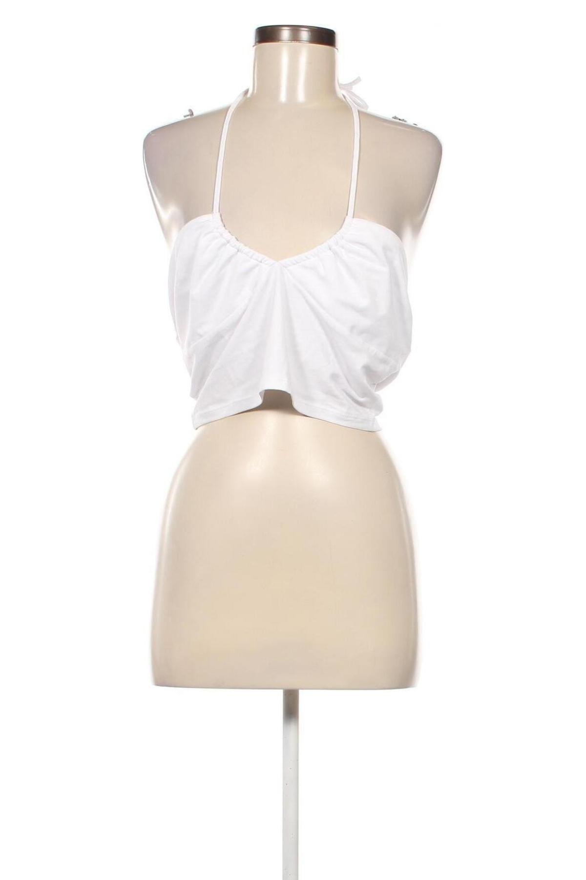 Γυναικείο αμάνικο μπλουζάκι Monki, Μέγεθος L, Χρώμα Λευκό, Τιμή 4,54 €
