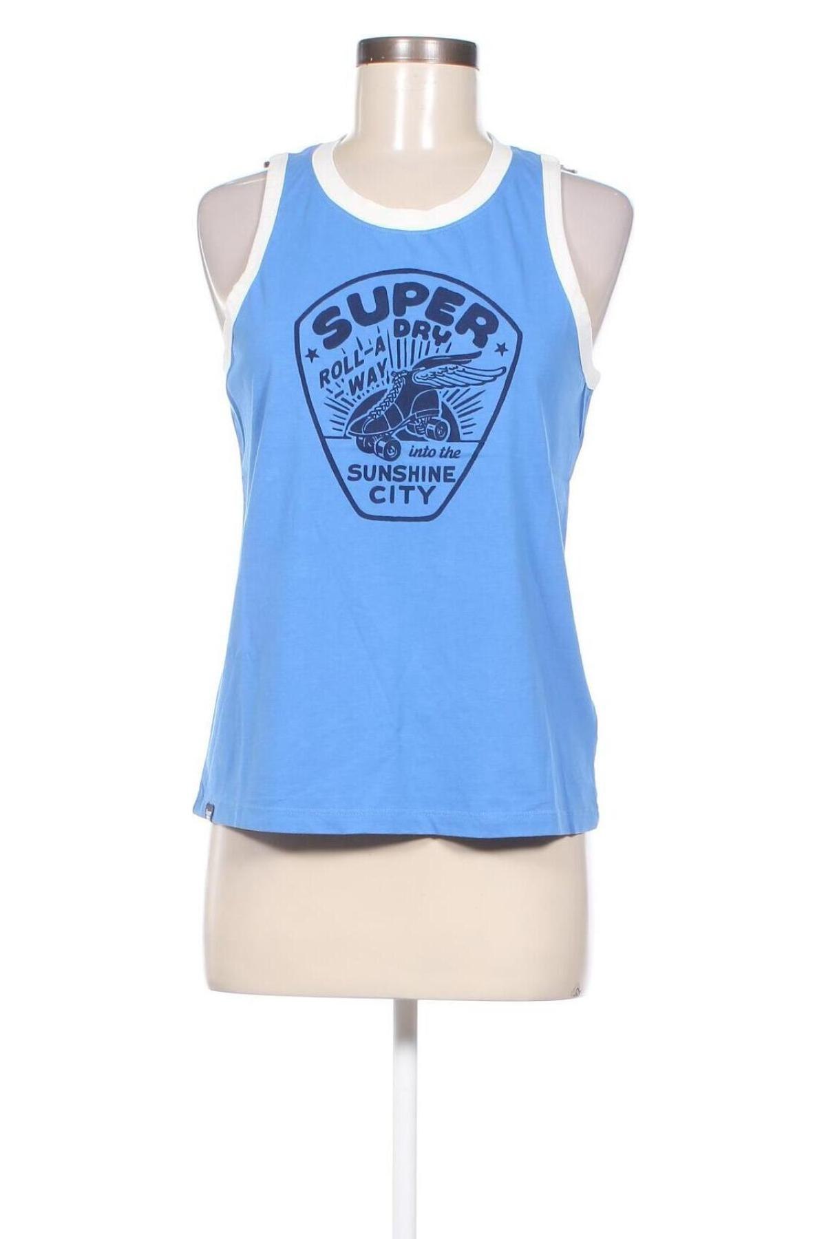 Γυναικείο αμάνικο μπλουζάκι Superdry, Μέγεθος M, Χρώμα Μπλέ, Τιμή 17,53 €