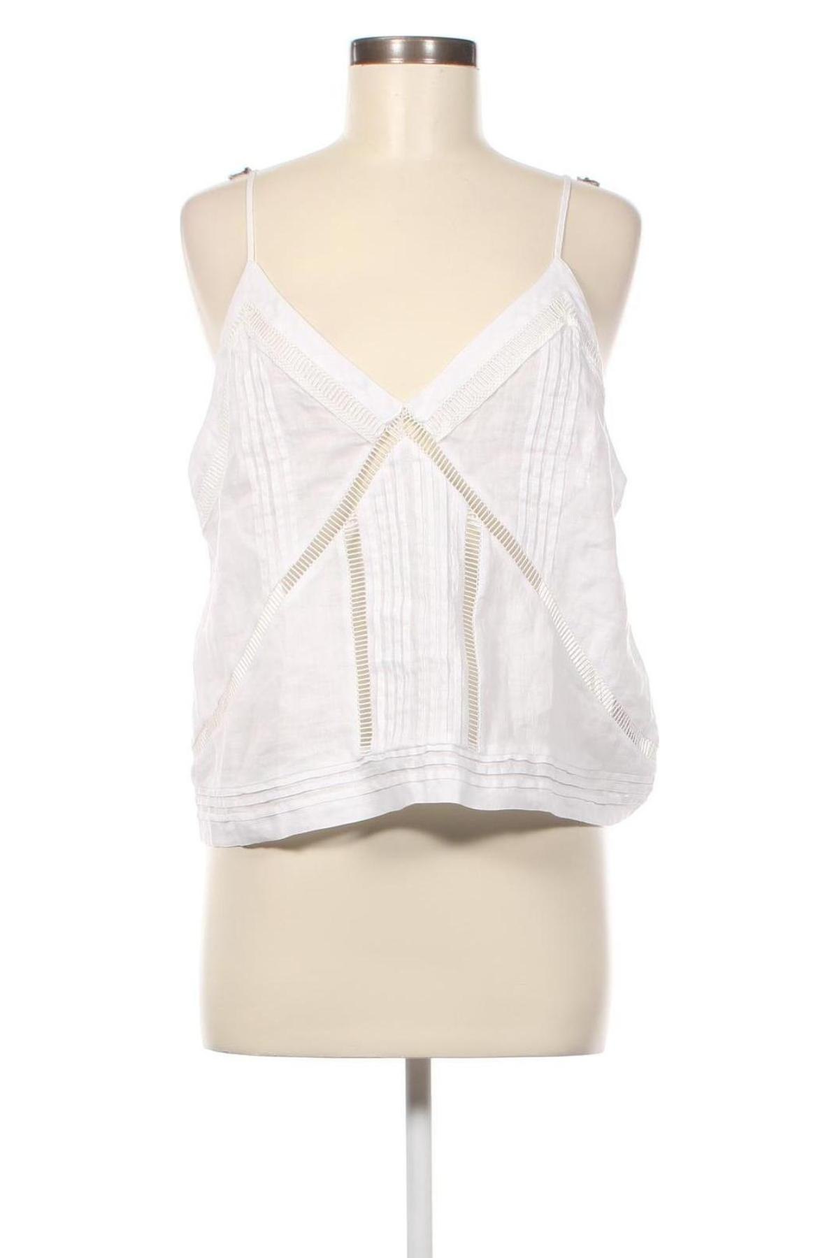 Γυναικείο αμάνικο μπλουζάκι Zara, Μέγεθος L, Χρώμα Λευκό, Τιμή 12,00 €