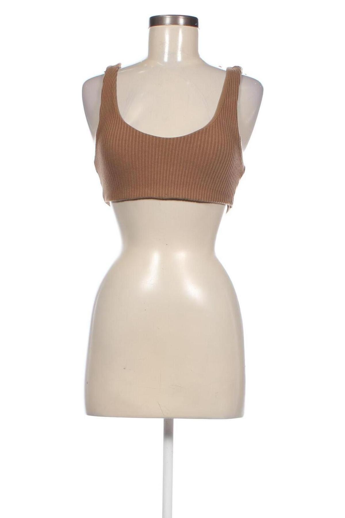 Γυναικείο αμάνικο μπλουζάκι Zara, Μέγεθος M, Χρώμα Καφέ, Τιμή 5,56 €