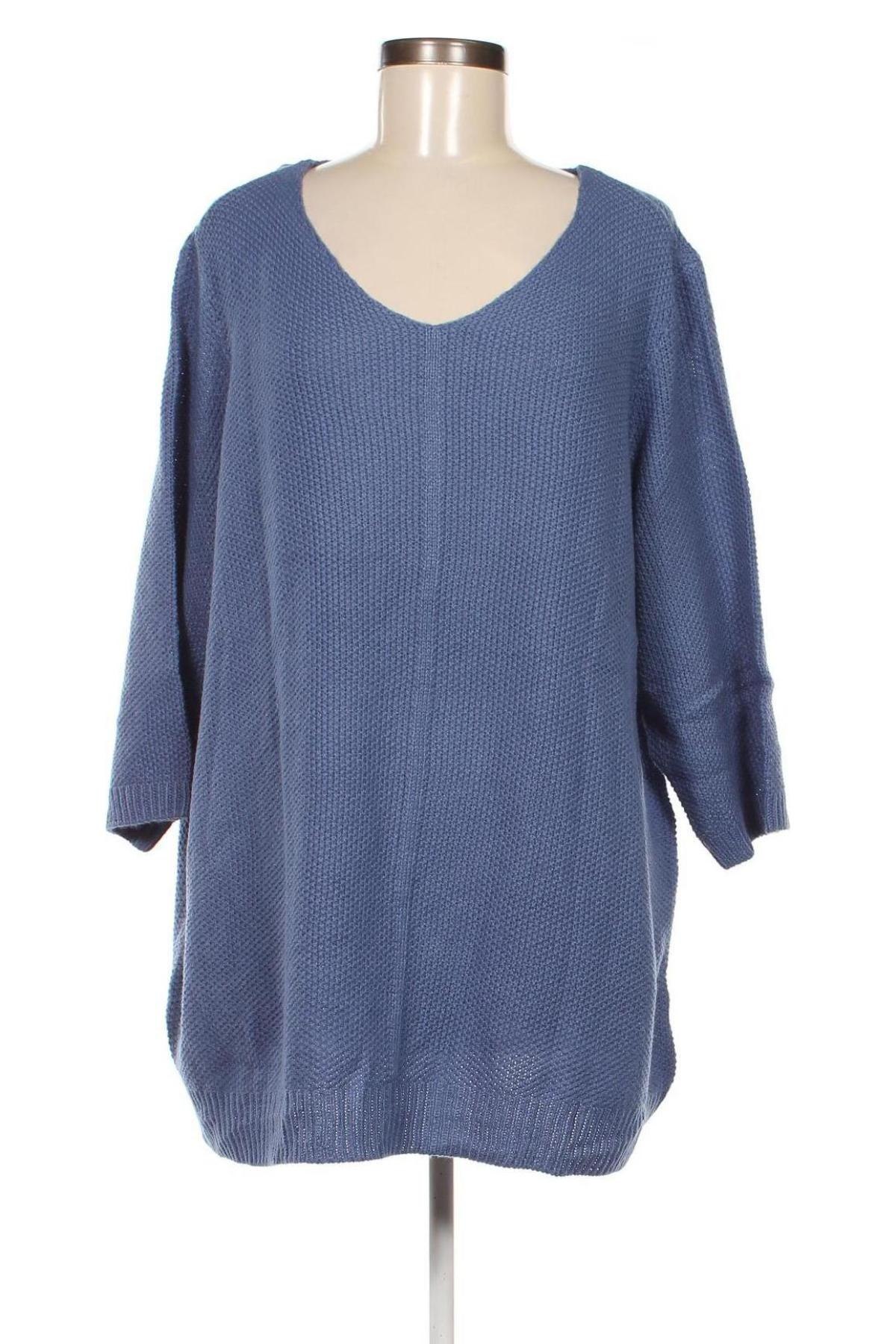 Дамски пуловер, Размер 4XL, Цвят Син, Цена 27,55 лв.