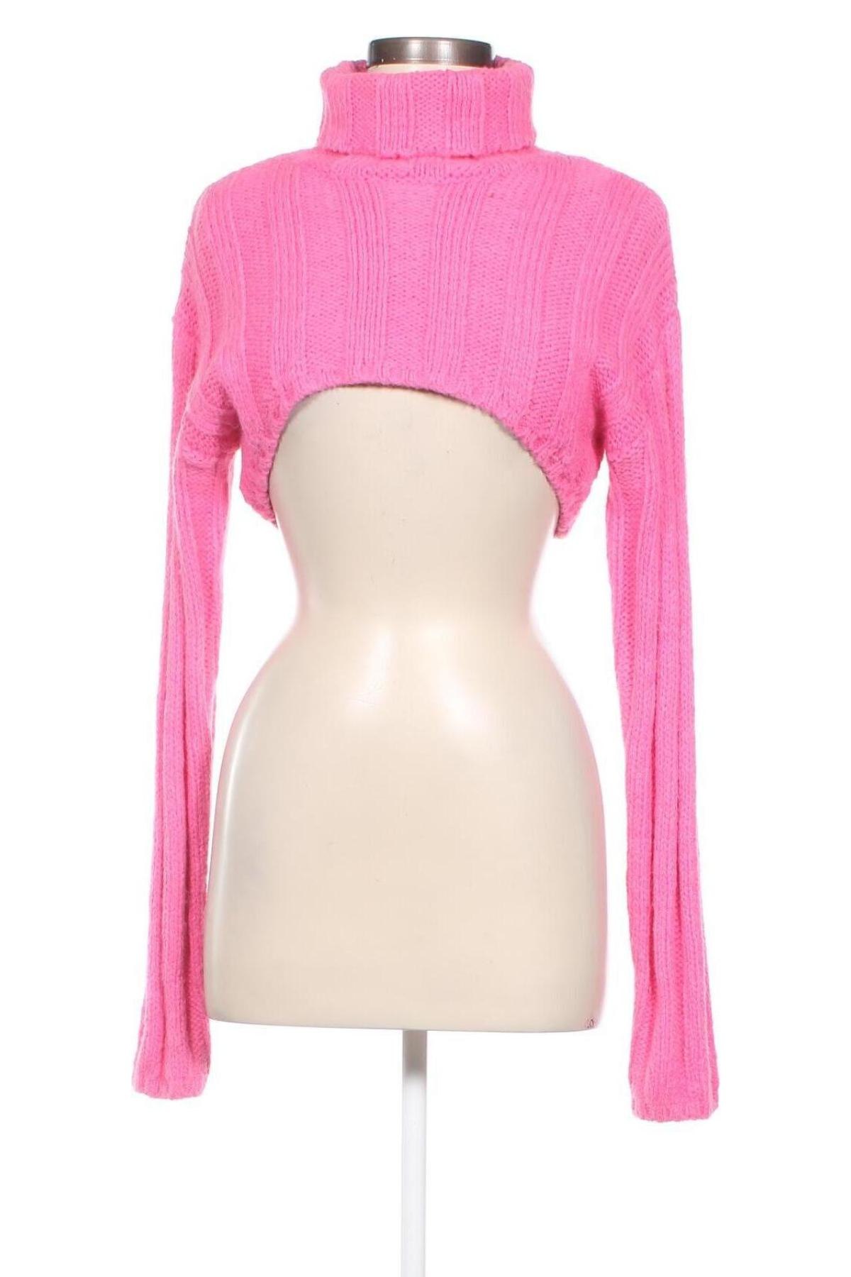 Дамски пуловер Bershka, Размер L, Цвят Розов, Цена 29,00 лв.