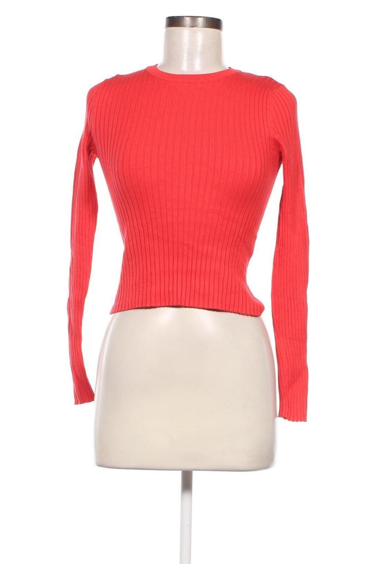 Дамски пуловер Bershka, Размер S, Цвят Червен, Цена 4,35 лв.