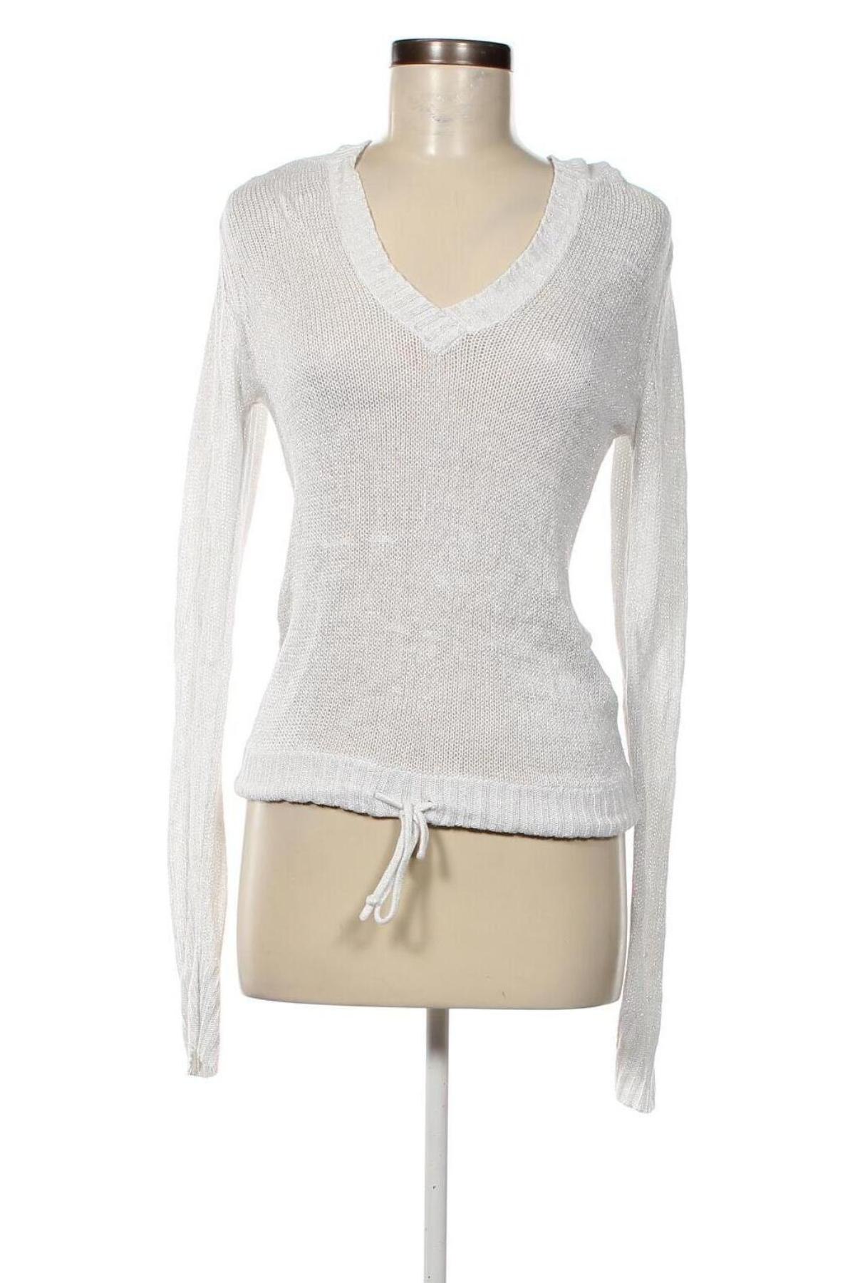 Дамски пуловер Bershka, Размер L, Цвят Сребрист, Цена 29,33 лв.