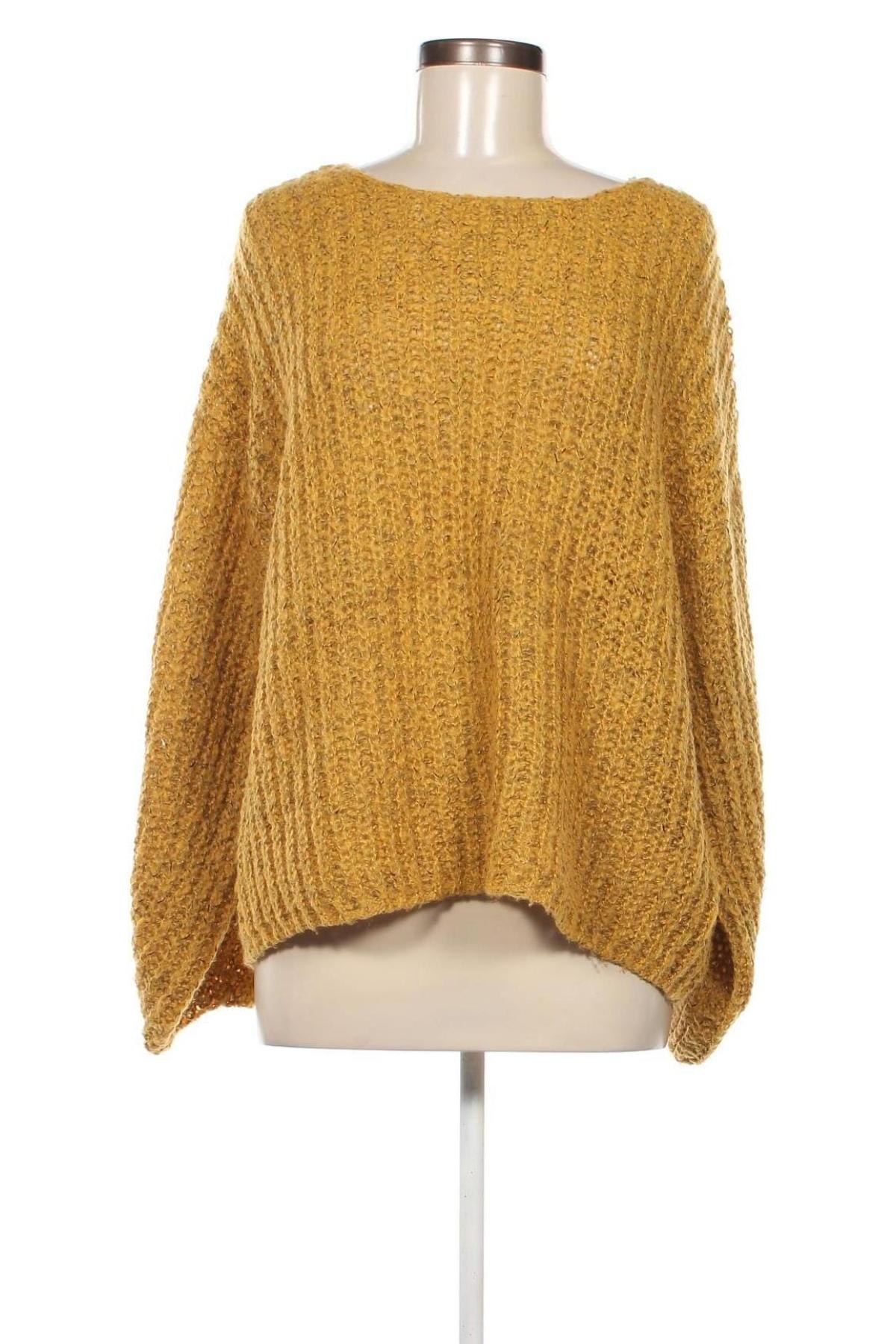 Дамски пуловер Brandtex, Размер M, Цвят Жълт, Цена 7,25 лв.