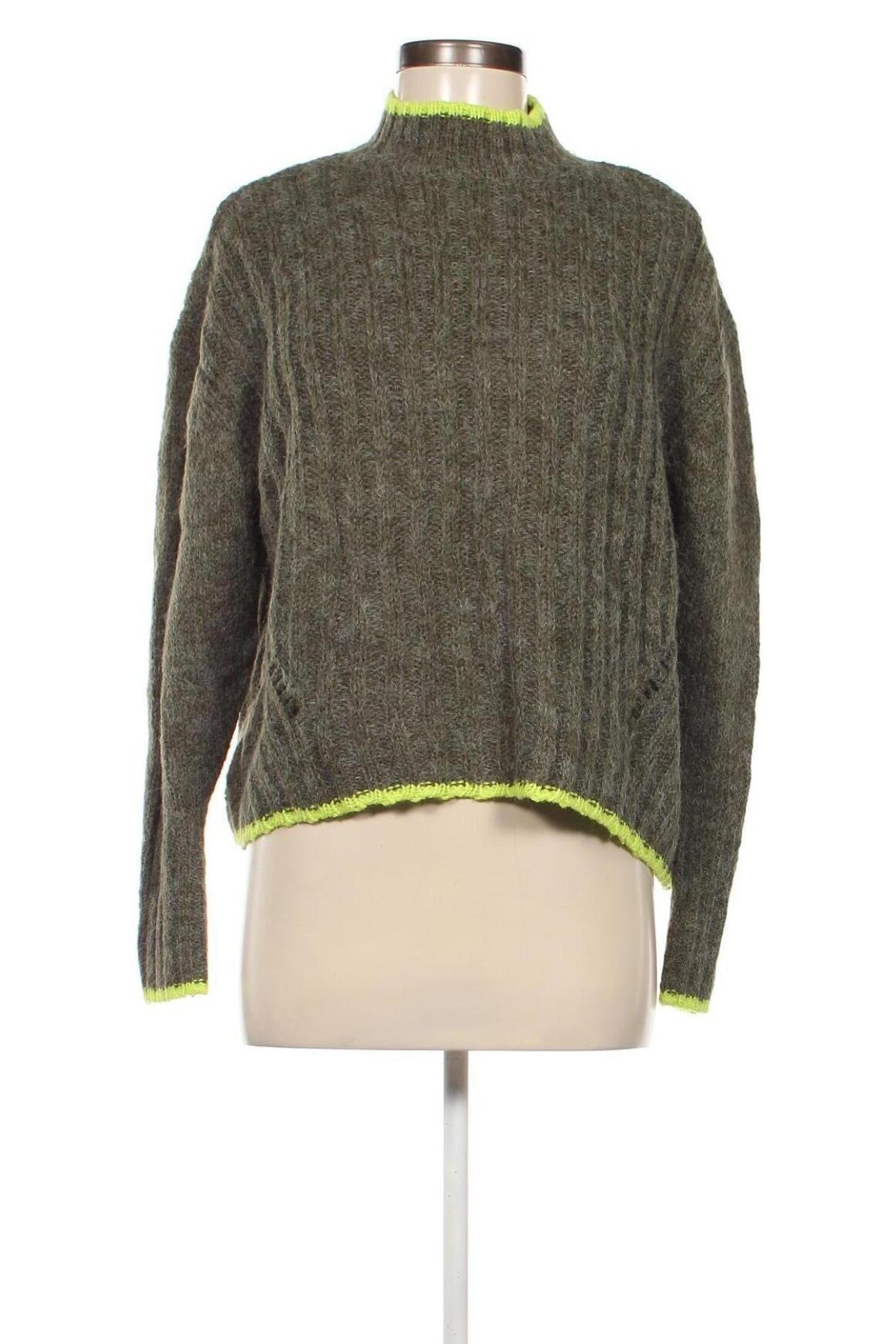 Дамски пуловер Clockhouse, Размер L, Цвят Зелен, Цена 9,57 лв.