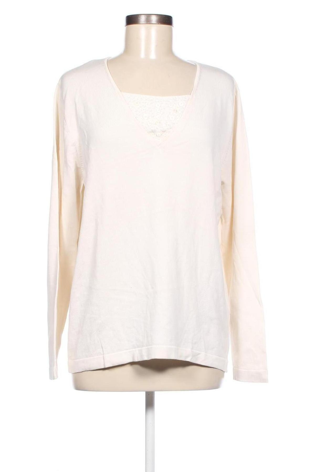 Γυναικείο πουλόβερ Gerry Weber, Μέγεθος XL, Χρώμα Εκρού, Τιμή 13,42 €