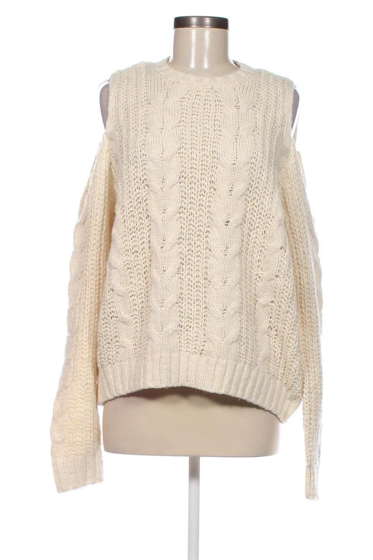 Γυναικείο πουλόβερ Gina Tricot, Μέγεθος L, Χρώμα Εκρού, Τιμή 4,51 €