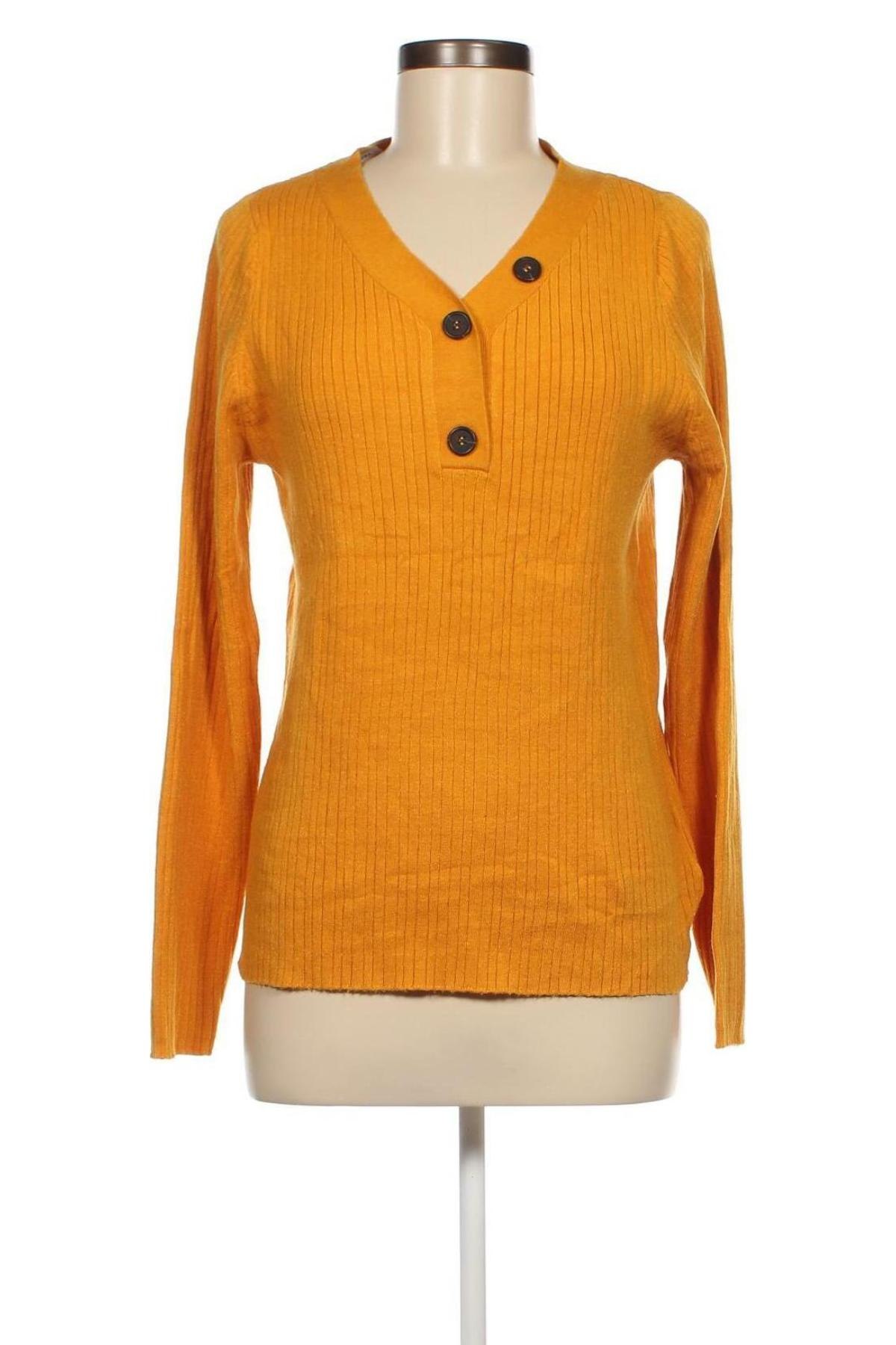 Γυναικείο πουλόβερ Jean Pascale, Μέγεθος L, Χρώμα Κίτρινο, Τιμή 3,41 €
