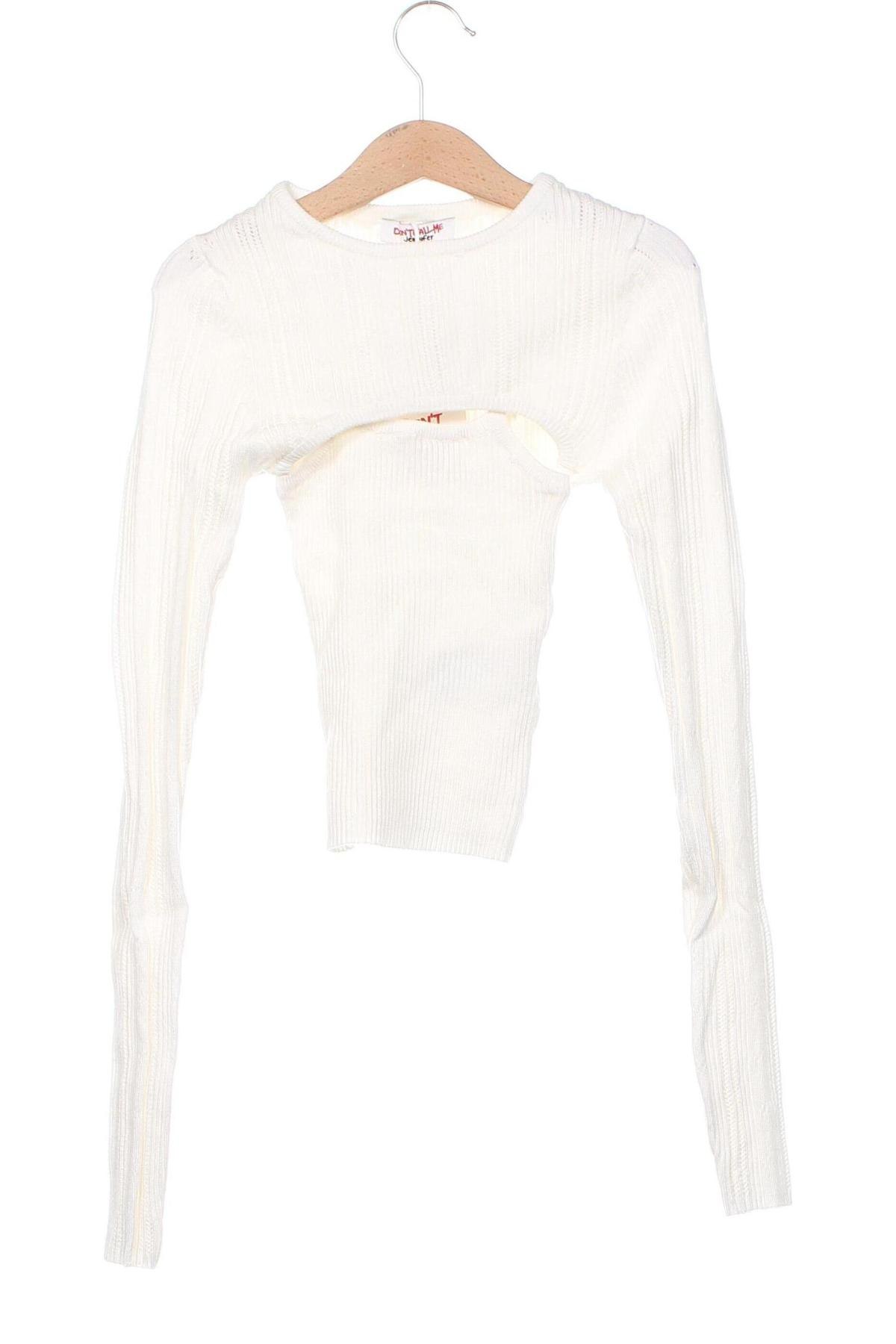 Γυναικείο πουλόβερ Jennyfer, Μέγεθος XS, Χρώμα Λευκό, Τιμή 5,69 €