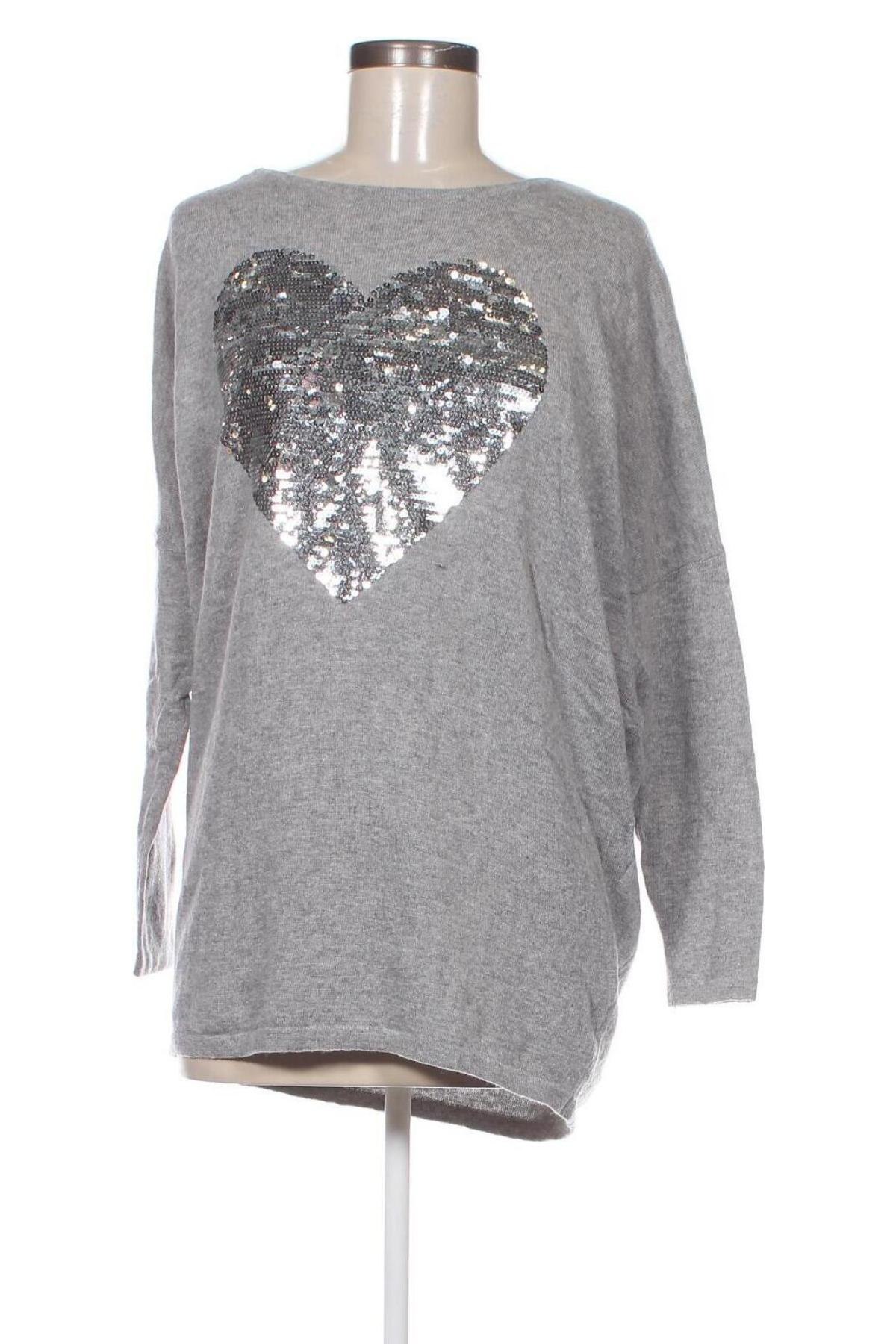 Дамски пуловер Miss Charm, Размер XL, Цвят Сив, Цена 10,73 лв.