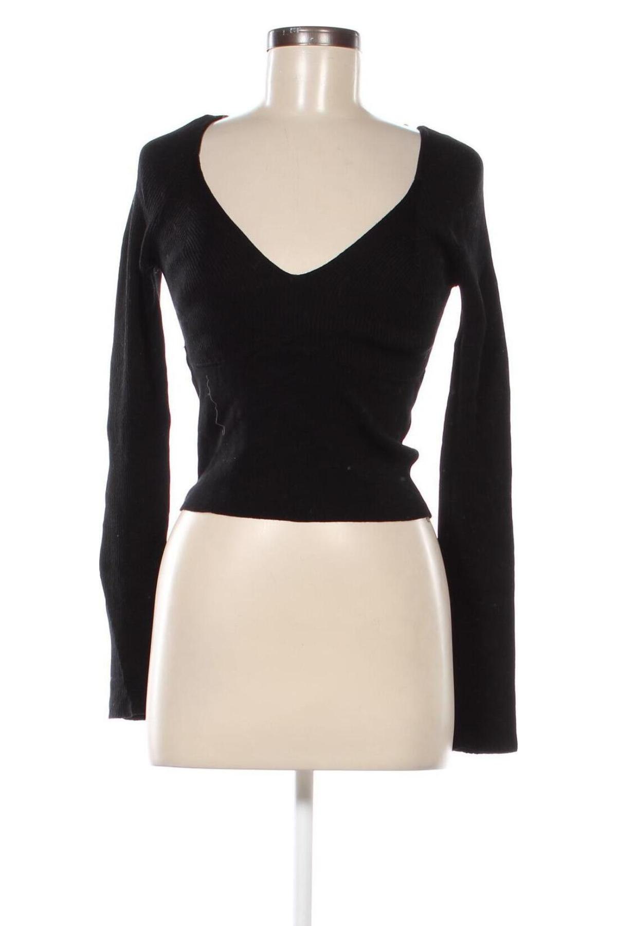 Γυναικείο πουλόβερ Pull&Bear, Μέγεθος L, Χρώμα Μαύρο, Τιμή 4,66 €