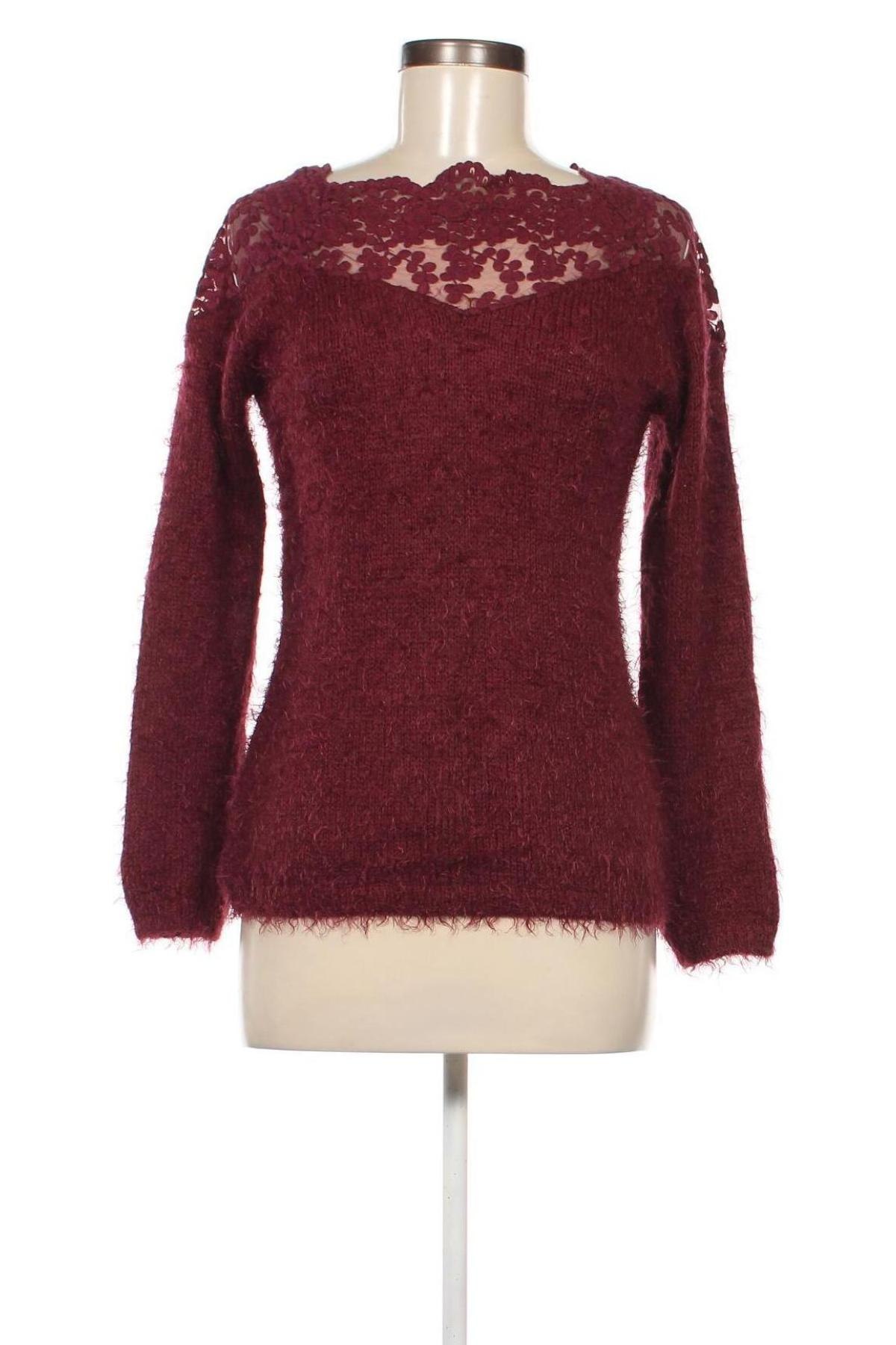 Дамски пуловер Wienella, Размер M, Цвят Червен, Цена 10,80 лв.