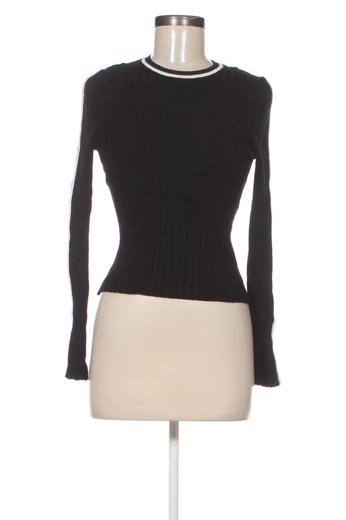 Дамски пуловер Zara, Размер L, Цвят Черен, Цена 8,37 лв.
