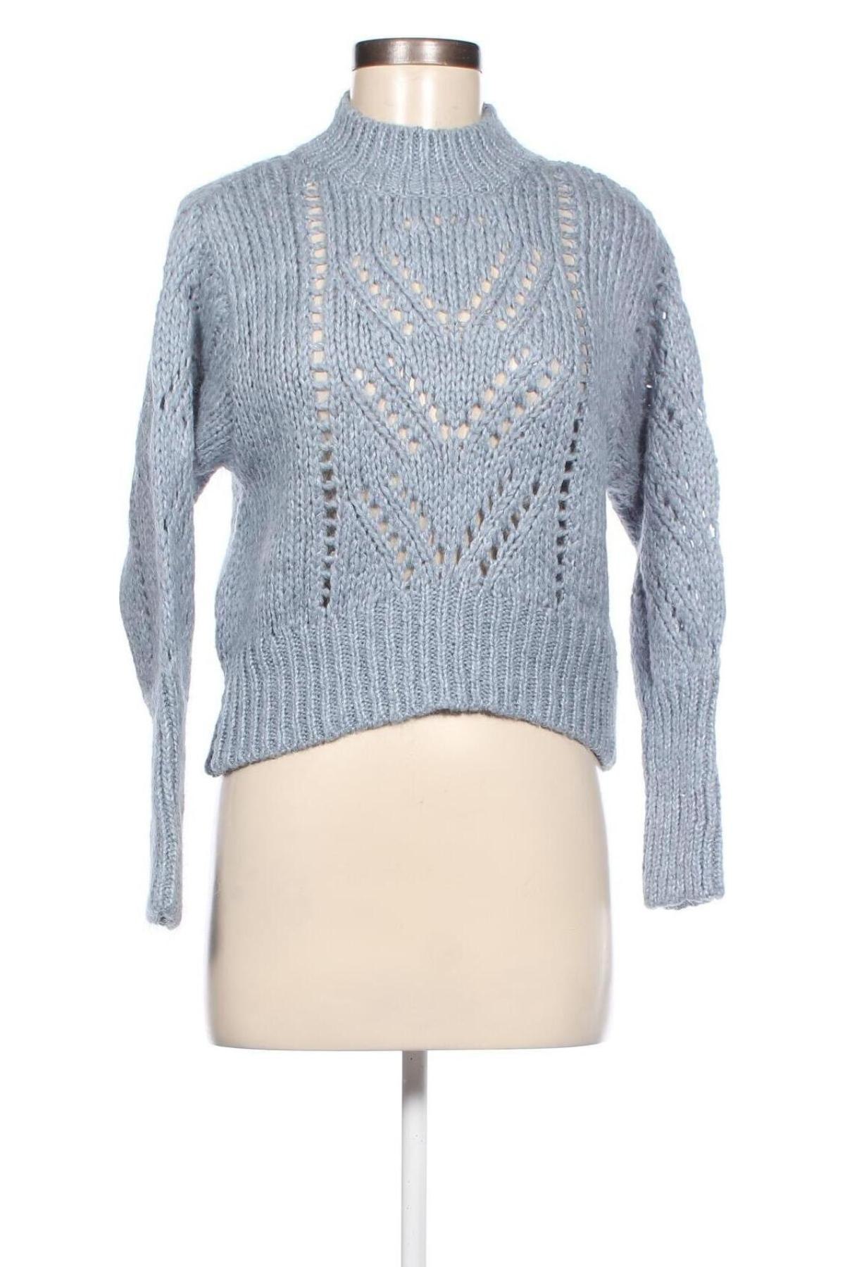 Дамски пуловер Zara, Размер S, Цвят Син, Цена 7,02 лв.