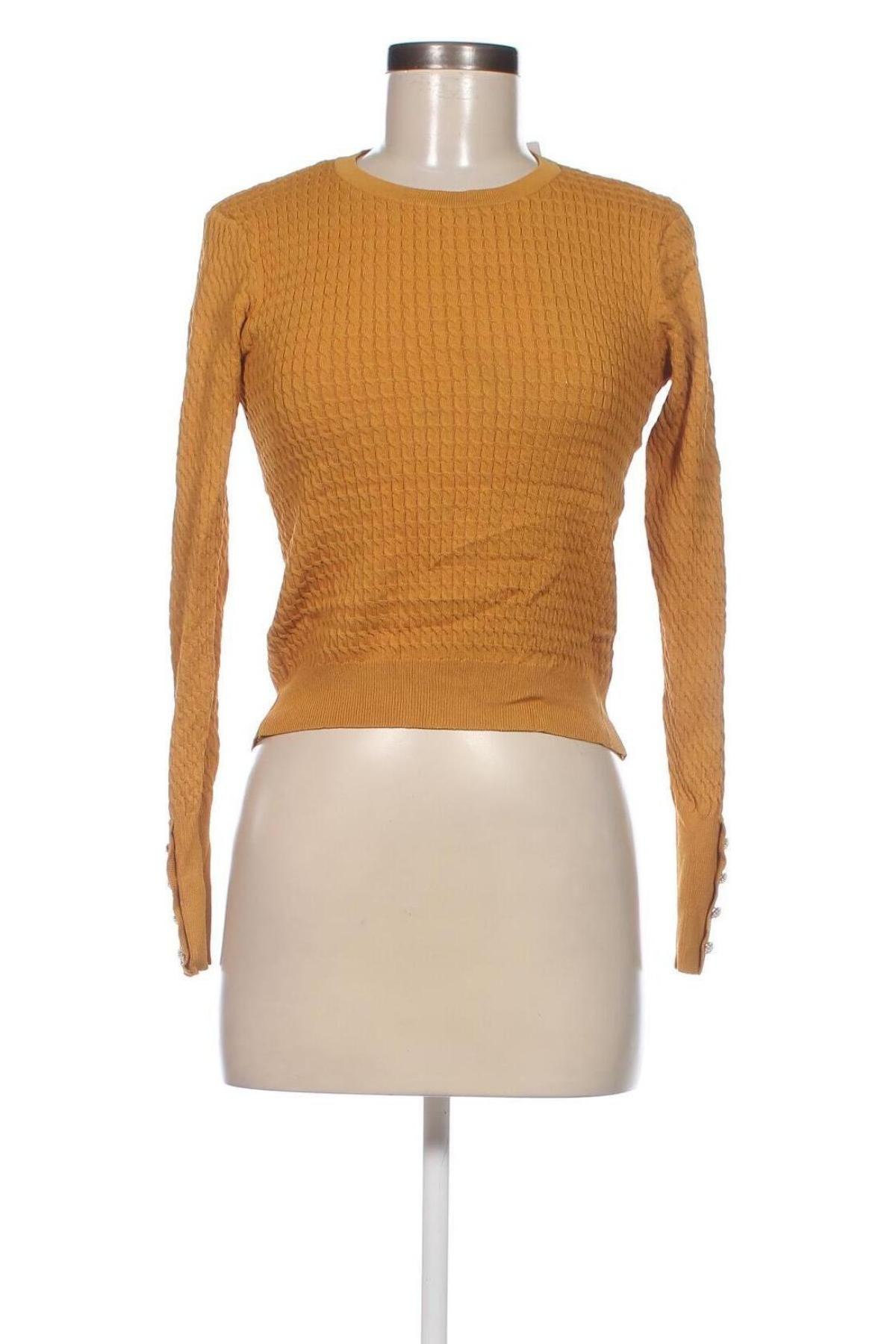 Дамски пуловер Zara, Размер M, Цвят Жълт, Цена 5,40 лв.