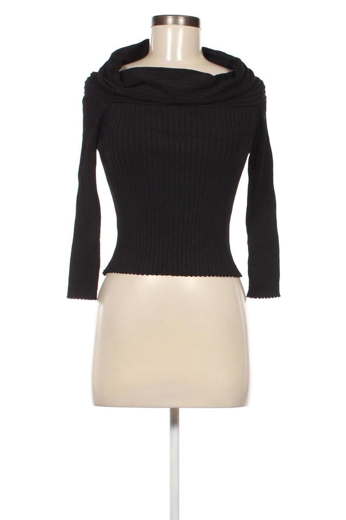 Pulover de femei Zara Knitwear, Mărime L, Culoare Negru, Preț 23,98 Lei