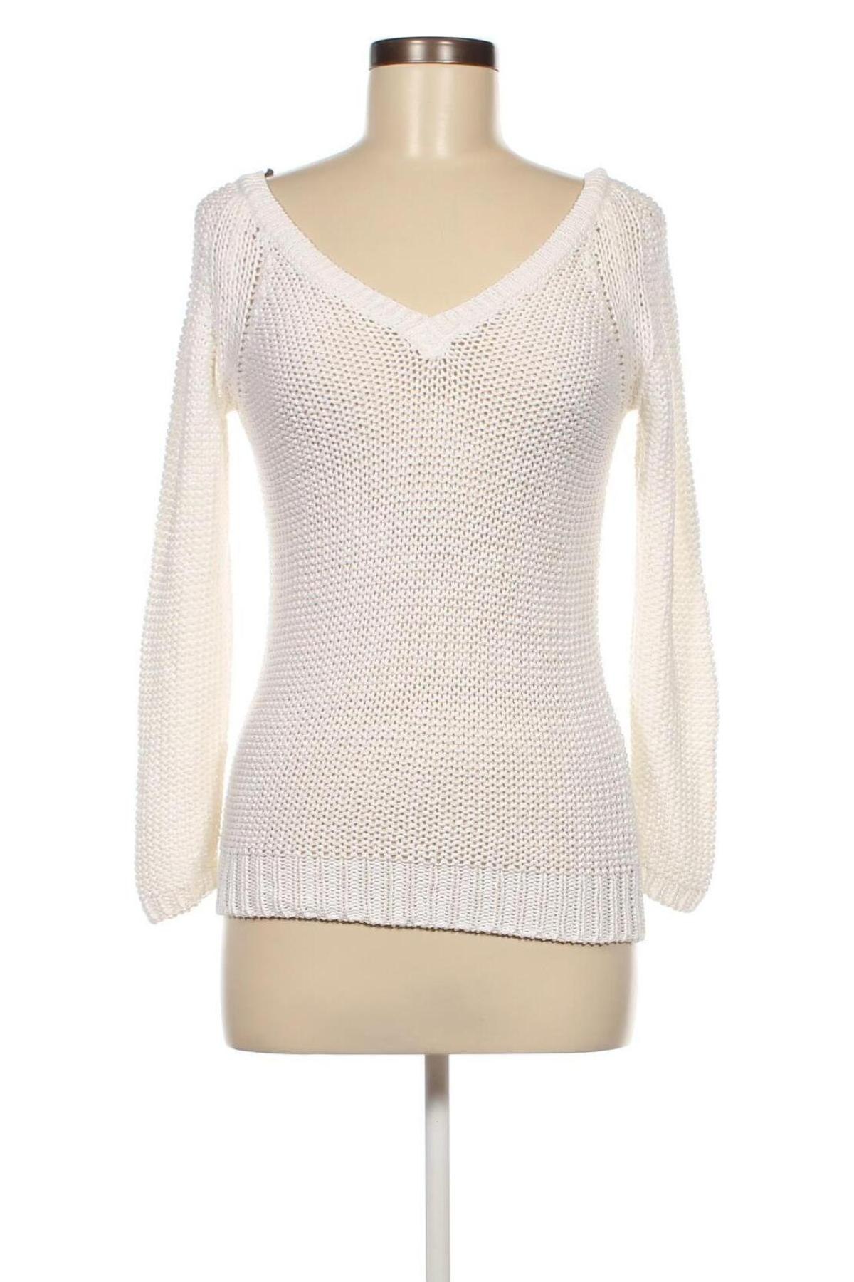 Дамски пуловер Zara Knitwear, Размер S, Цвят Бял, Цена 7,29 лв.