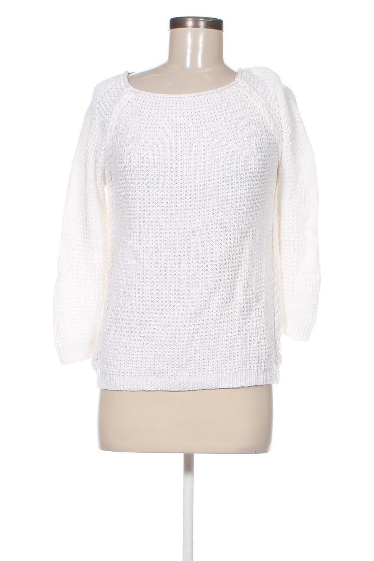 Pulover de femei Zara Knitwear, Mărime L, Culoare Alb, Preț 13,32 Lei