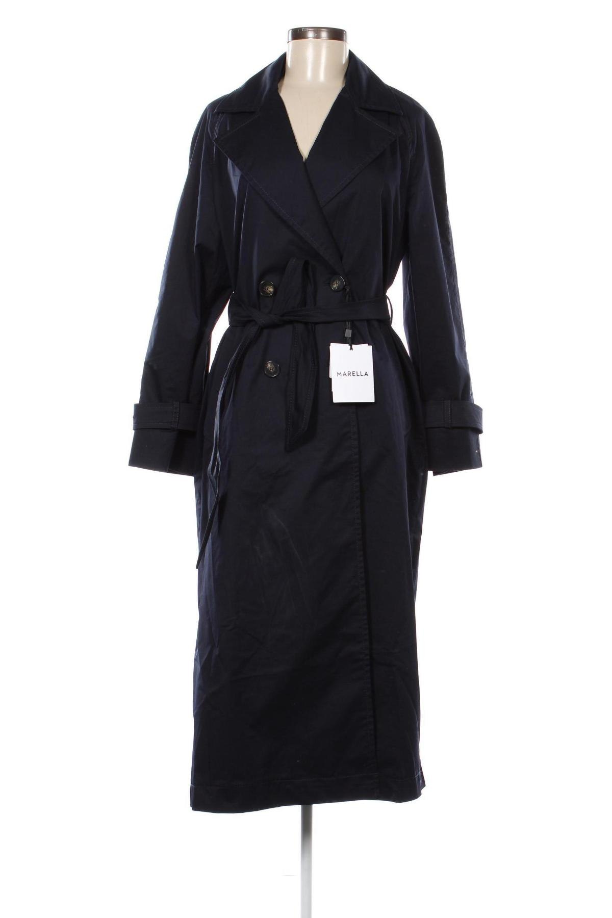 Damen Trench Coat Marella, Größe M, Farbe Blau, Preis € 246,39