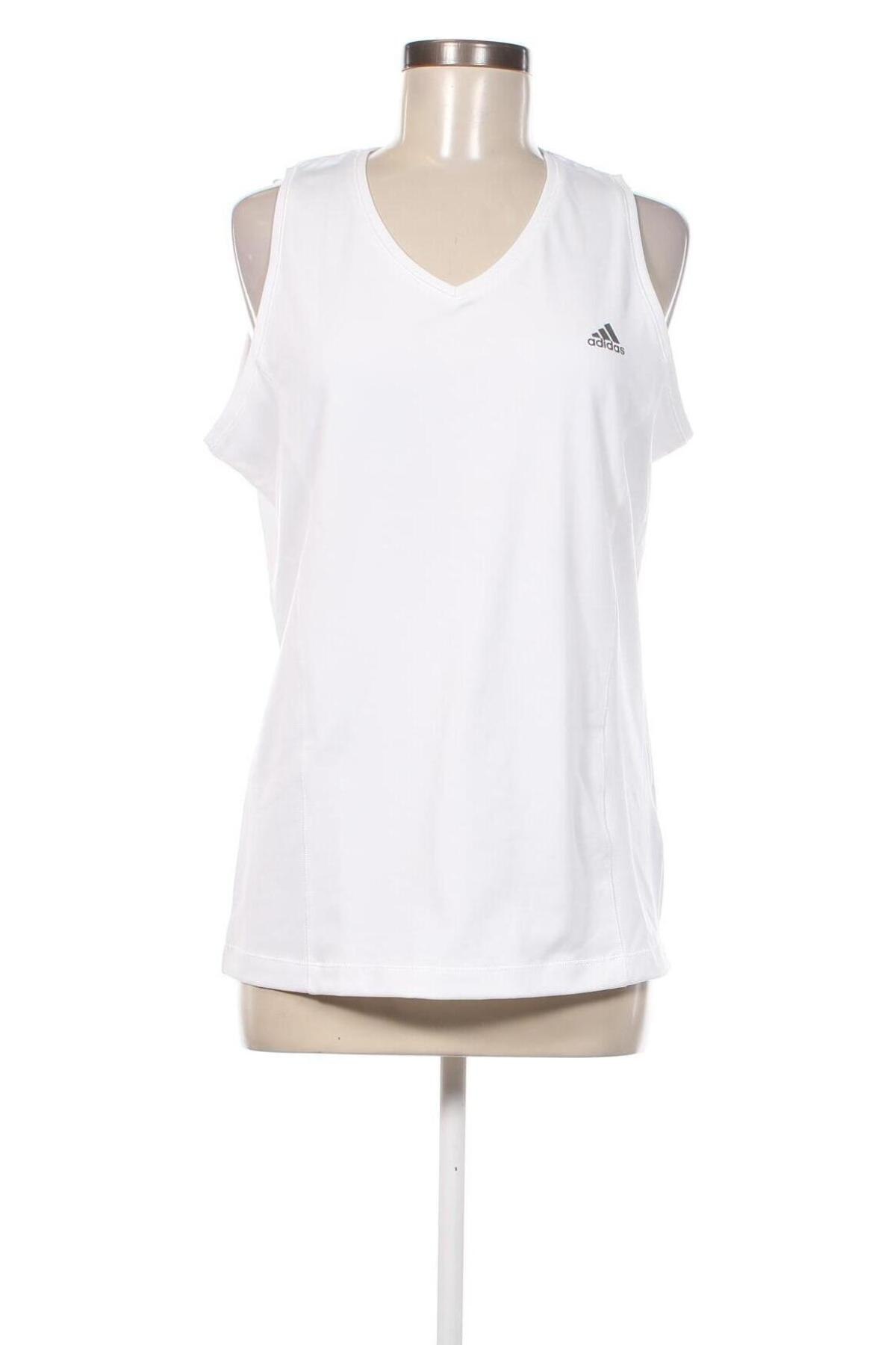 Γυναίκειο αθλητικό τοπ Adidas, Μέγεθος XXL, Χρώμα Λευκό, Τιμή 17,38 €