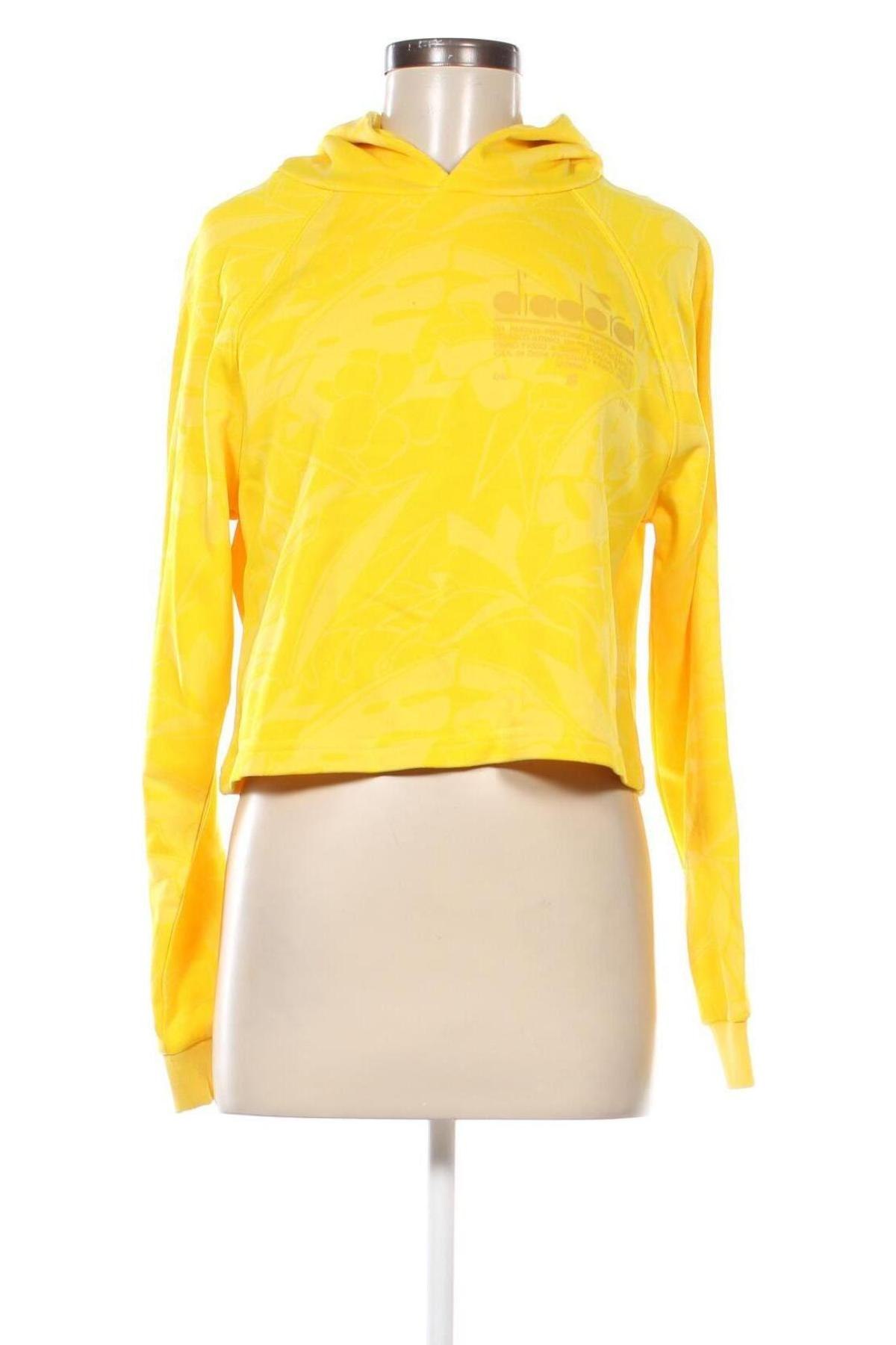 Damen Sweatshirt Diadora, Größe S, Farbe Gelb, Preis 13,36 €