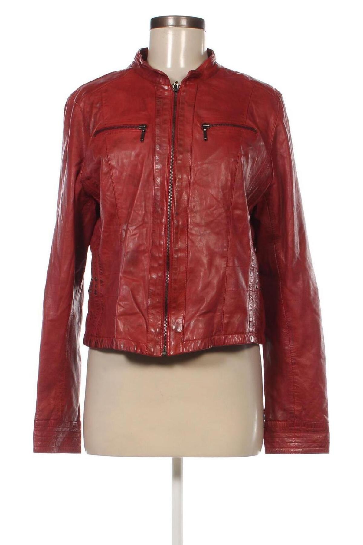Dámská kožená bunda , Velikost M, Barva Červená, Cena  1 024,00 Kč