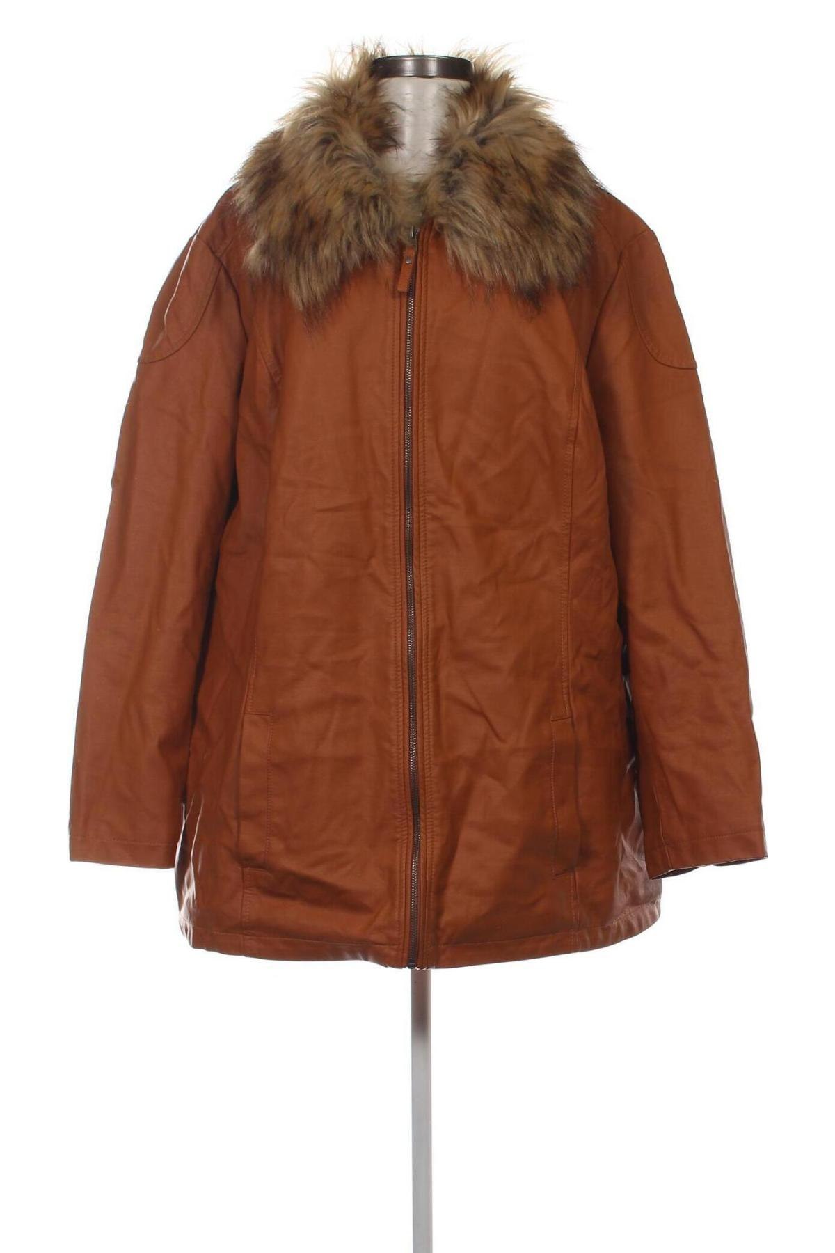 Damen Lederjacke, Größe 3XL, Farbe Orange, Preis € 32,40