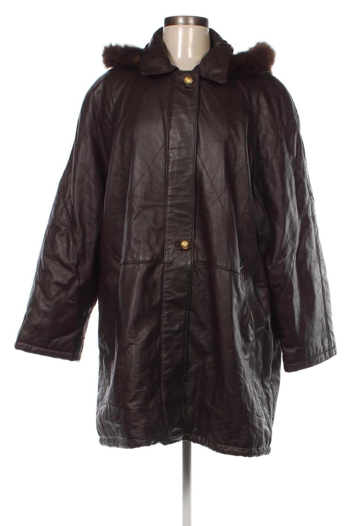 Damen Lederjacke, Größe L, Farbe Braun, Preis 10,91 €