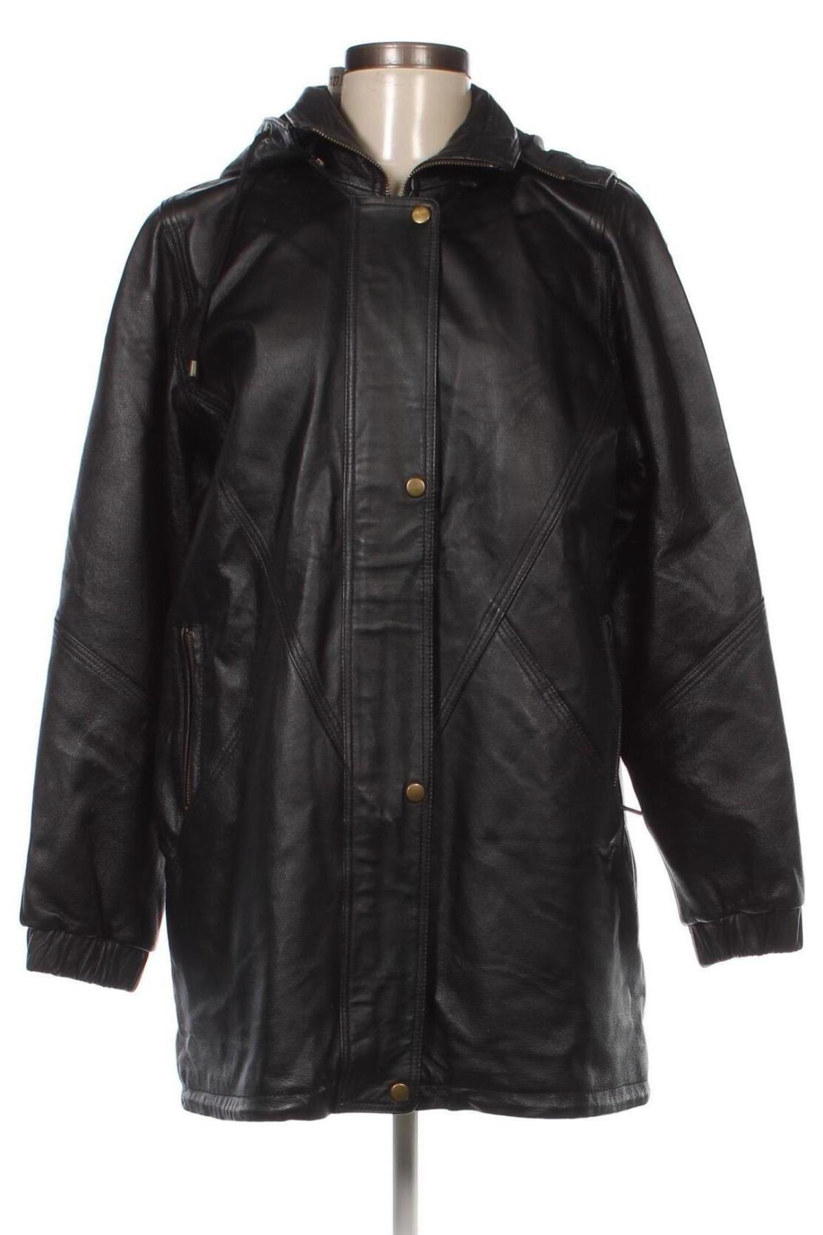 Damen Lederjacke, Größe M, Farbe Schwarz, Preis 26,06 €