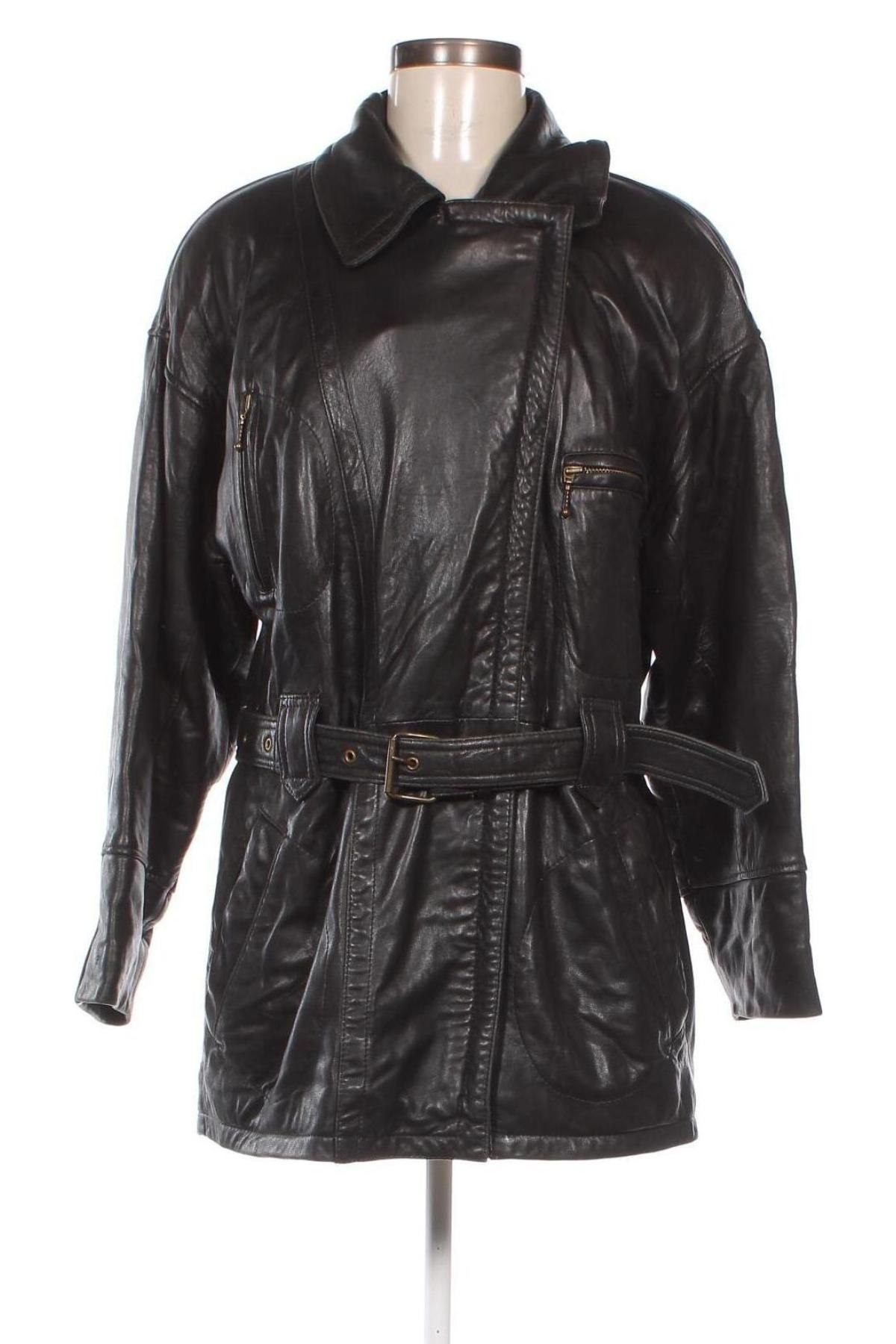 Γυναικείο δερμάτινο μπουφάν Aust, Μέγεθος S, Χρώμα Μαύρο, Τιμή 44,23 €