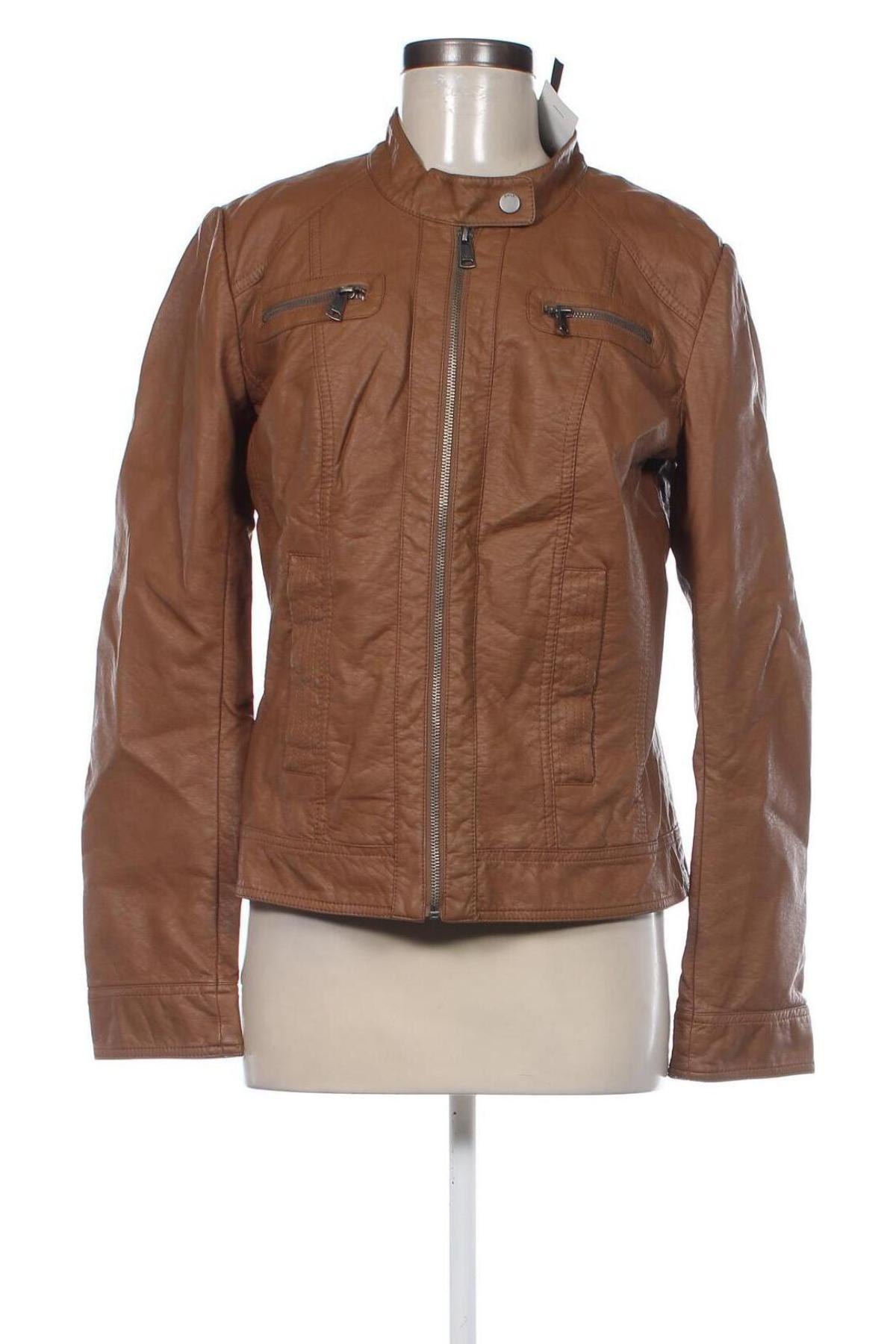 Dámska kožená bunda  ONLY, Veľkosť L, Farba Hnedá, Cena  33,22 €