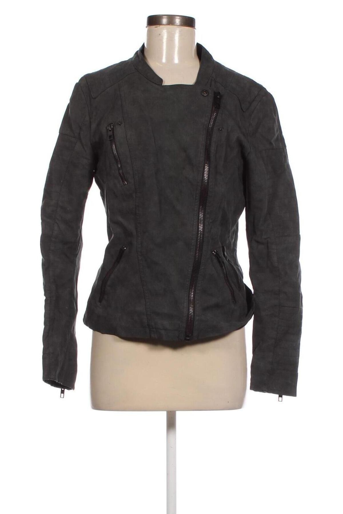 Dámska kožená bunda  ONLY, Veľkosť L, Farba Sivá, Cena  23,25 €