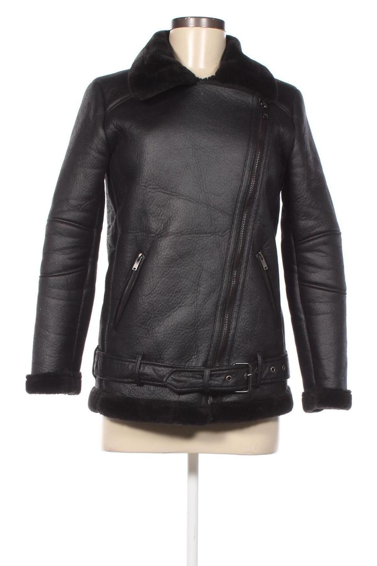 Γυναικείο δερμάτινο μπουφάν ONLY, Μέγεθος XS, Χρώμα Μαύρο, Τιμή 25,36 €
