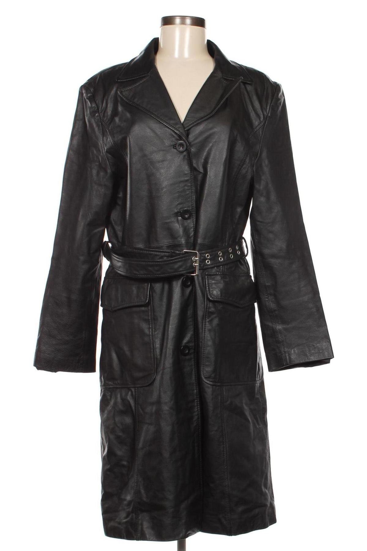 Γυναικείο δερμάτινο μπουφάν Succo, Μέγεθος XL, Χρώμα Μαύρο, Τιμή 128,61 €