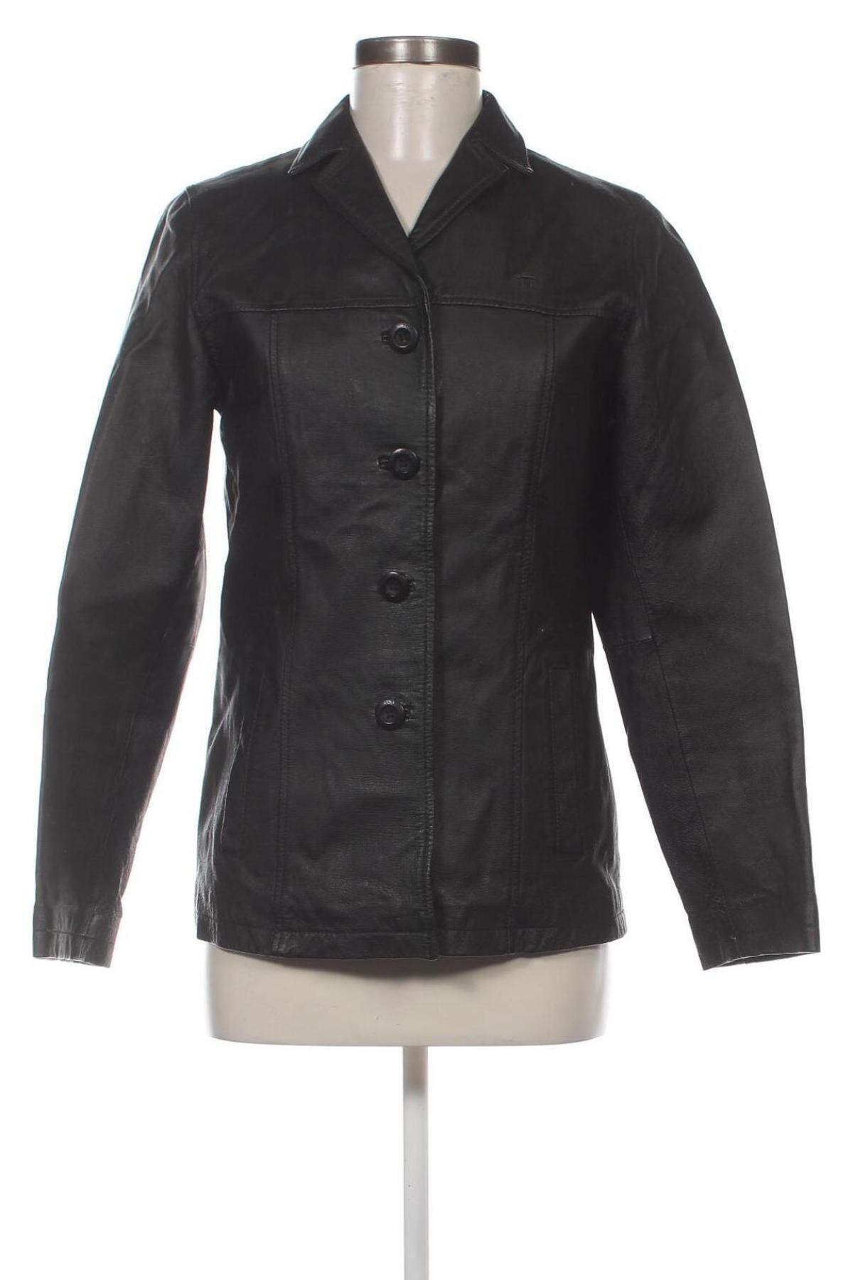Dámska kožená bunda  Tom Tailor, Veľkosť S, Farba Čierna, Cena  12,45 €