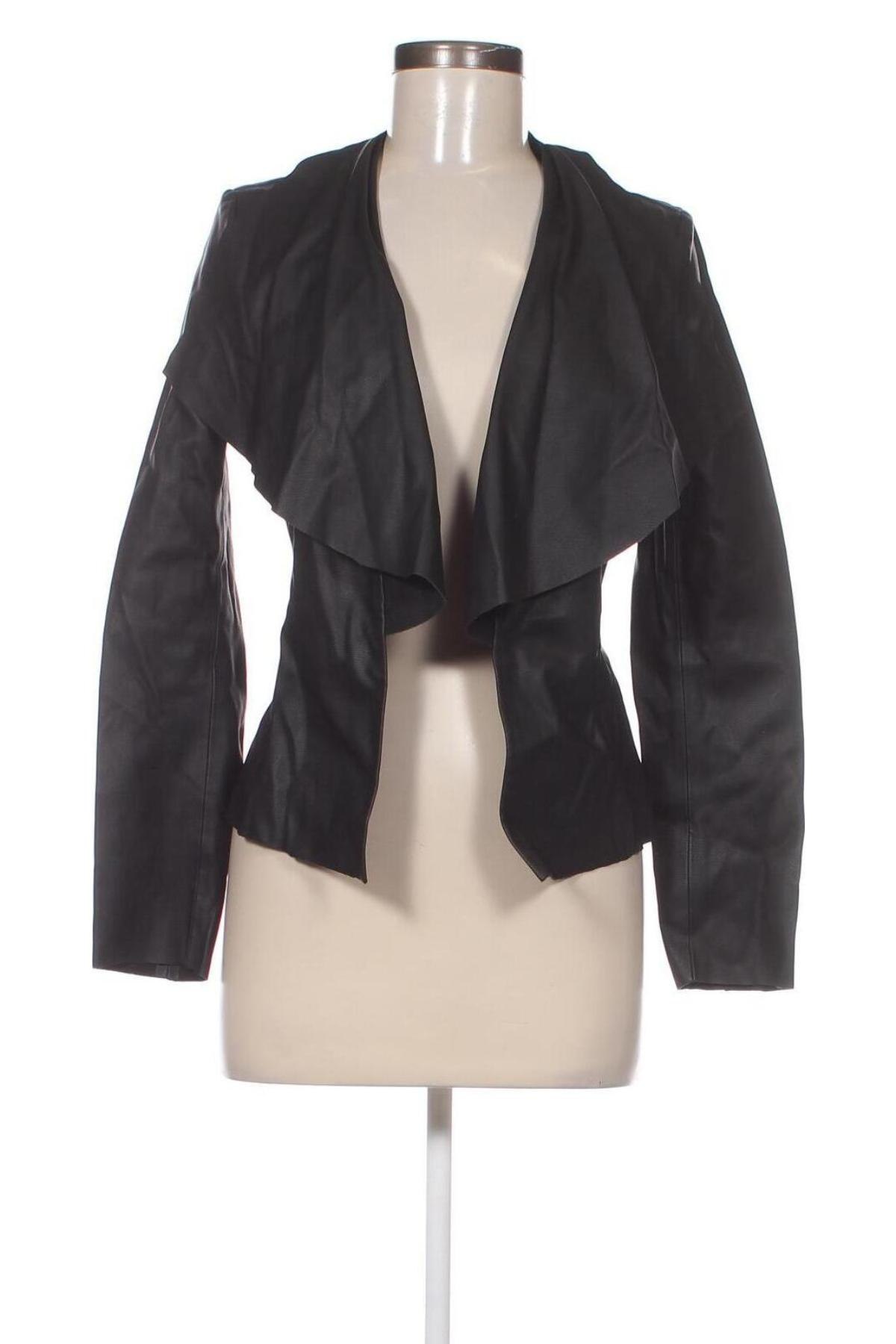 Γυναικείο δερμάτινο μπουφάν Zara, Μέγεθος XS, Χρώμα Μαύρο, Τιμή 10,90 €