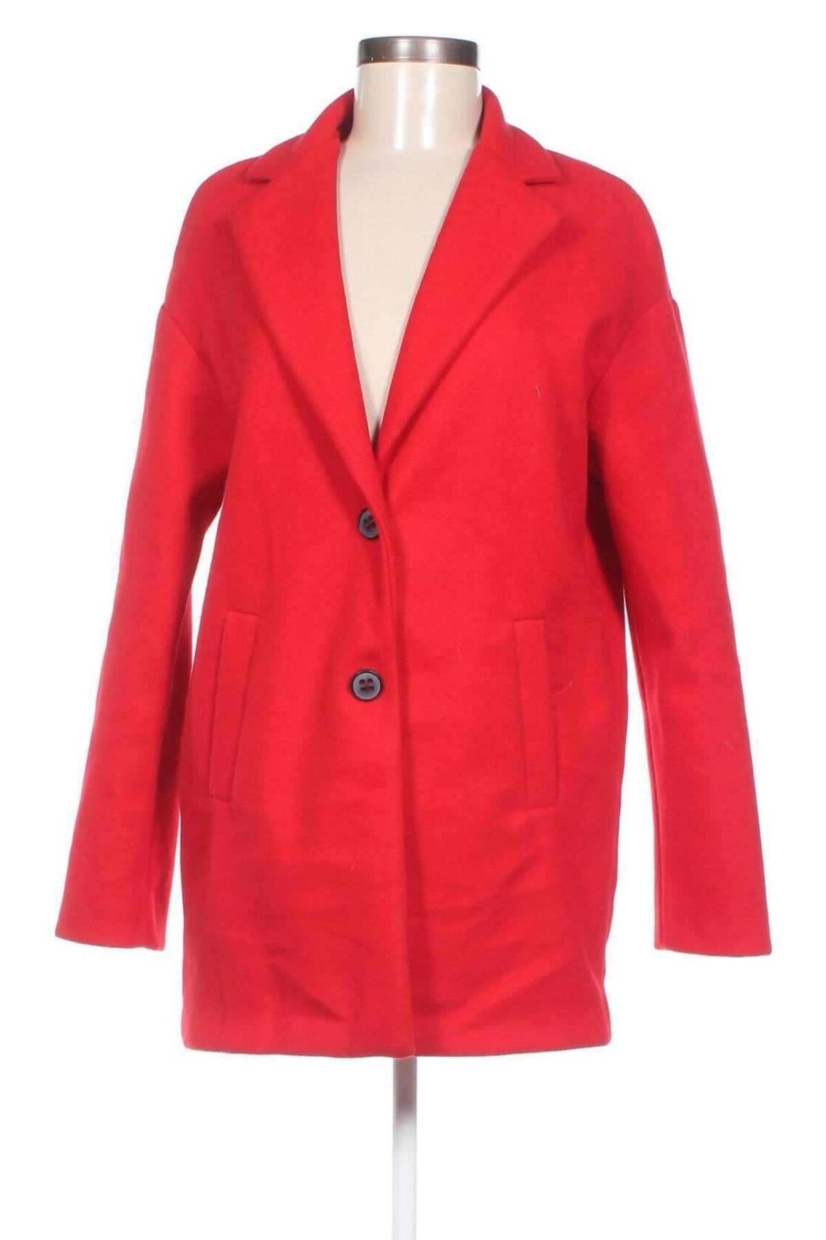 Дамско палто Amber & June, Размер XS, Цвят Червен, Цена 22,89 лв.