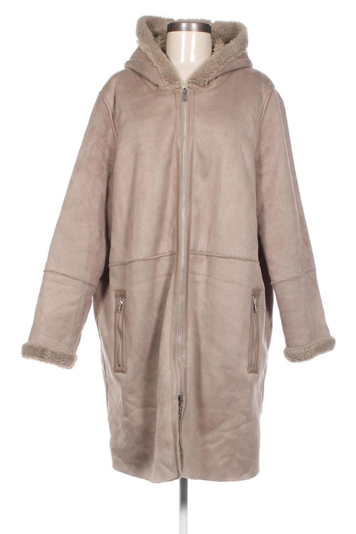 Дамско палто C&A, Размер XXL, Цвят Бежов, Цена 107,00 лв.